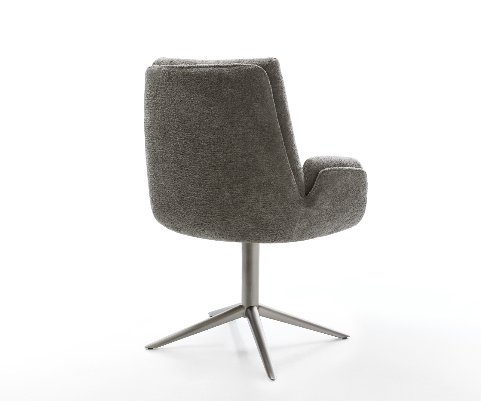 Étkezőszék Clea-Flex bouclé puha sötét bézs kereszt láb grafit 360° forgatható billenő - Image 5