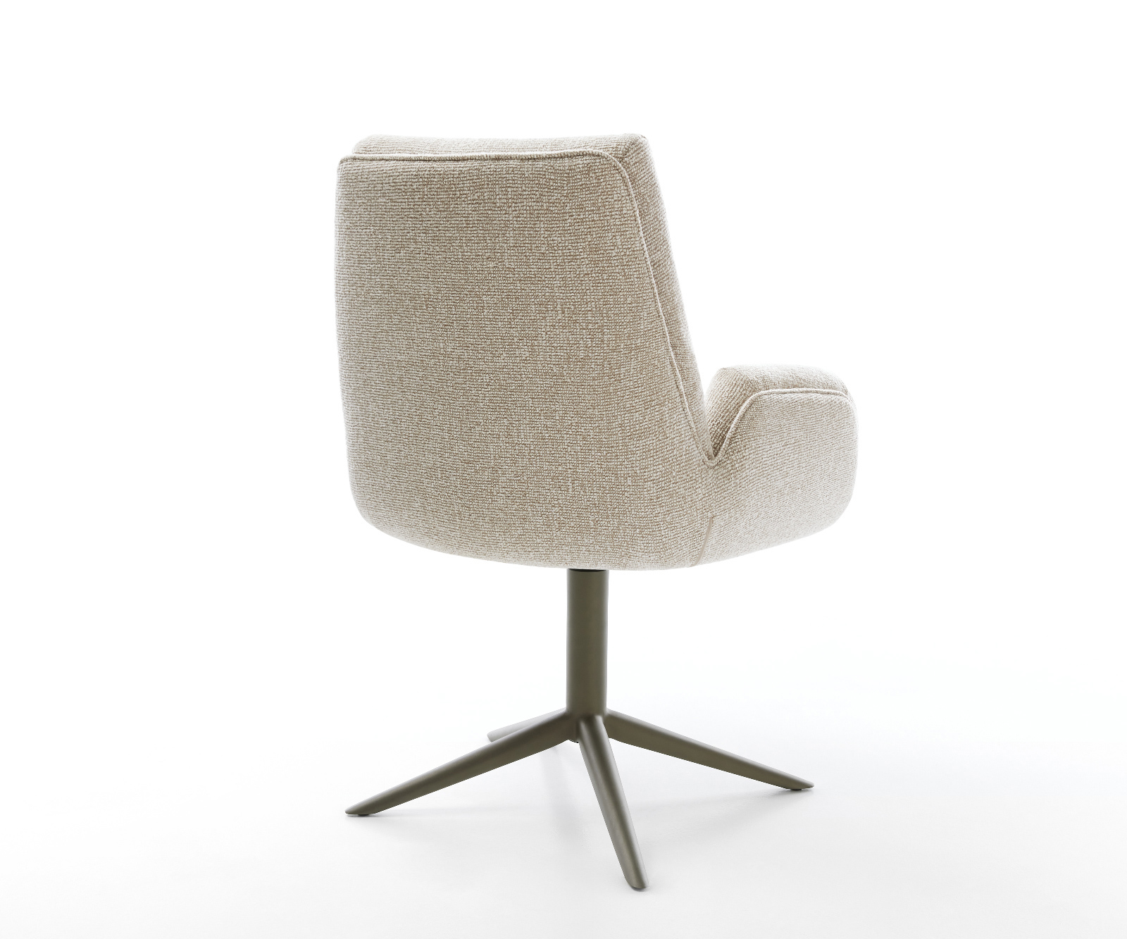 Étkezőszék Clea-Flex szövött szövet puha bézs kereszt láb titán színű hatvan fokban forgatható billenő funkció - Image 5