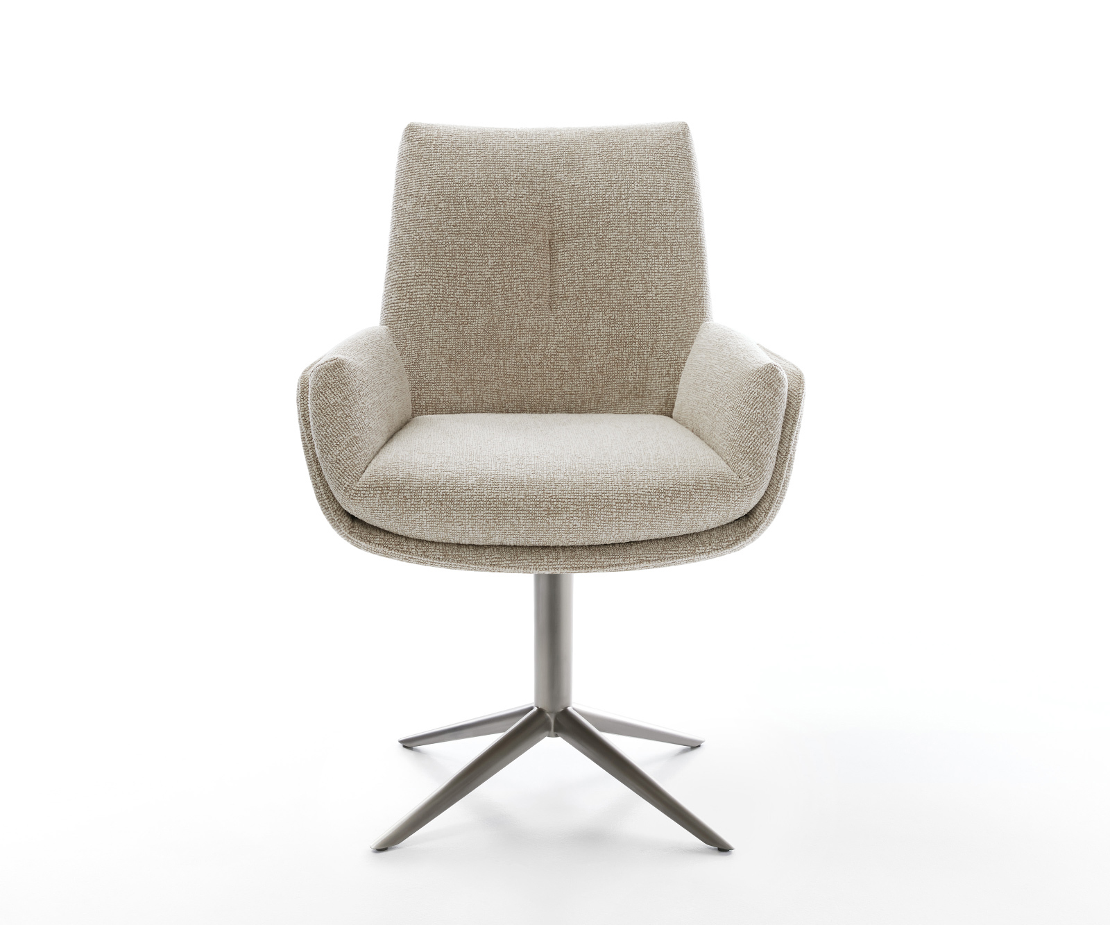 Étkezőszék Clea-Flex szövött szövet puha bézs kereszt láb grafit 360° forgatható billenő funkció - Image 2