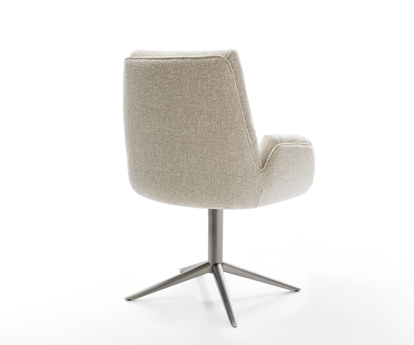 Étkezőszék Clea-Flex szövött szövet puha bézs kereszt láb grafit 360° forgatható billenő funkció - Image 5