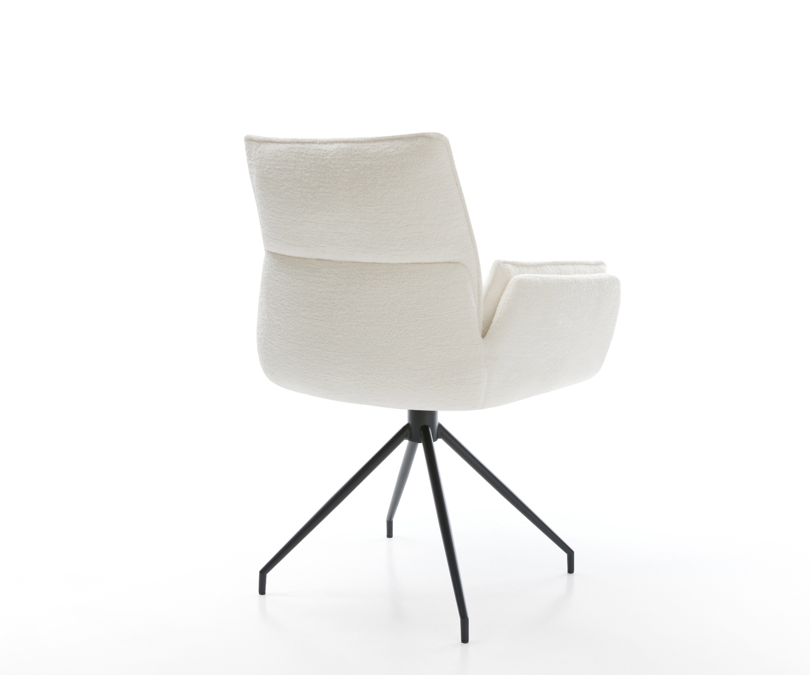 Étkezőszék Nela-Flex bouclé puha bézs kereszt láb kúpos fekete - Image 5