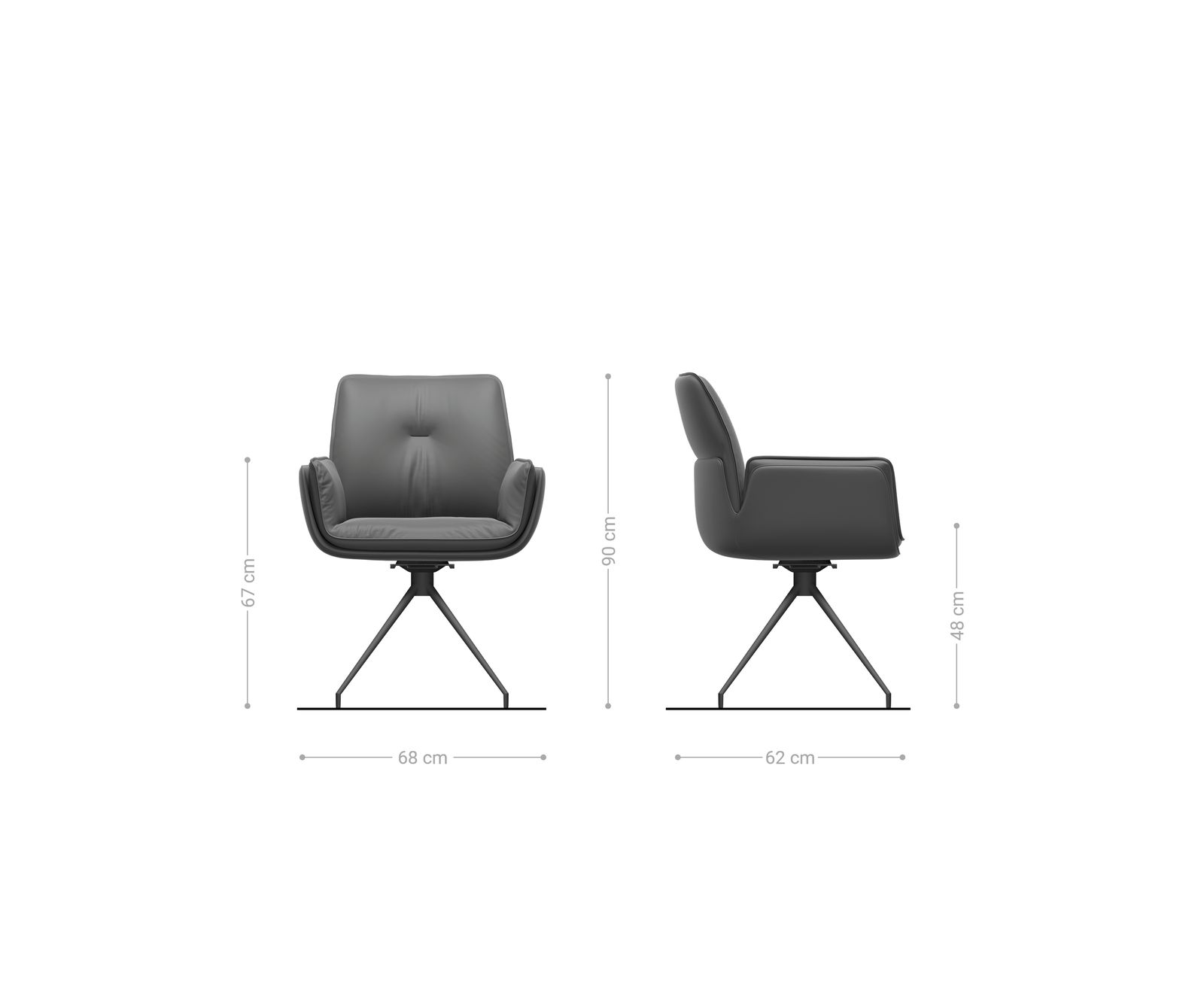 Étkezőszék Nela-Flex bouclé puha bézs kereszt láb kúpos fekete - Image 6