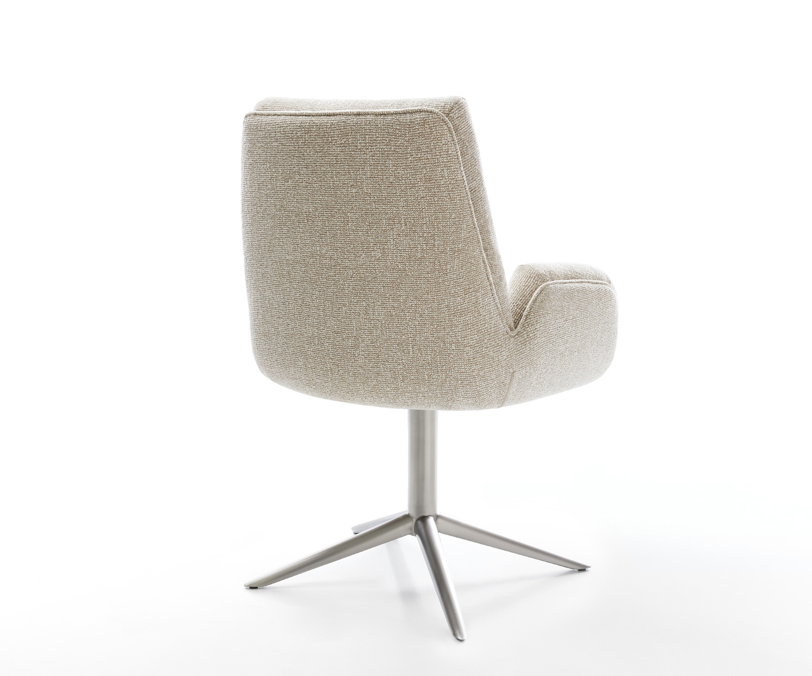 Étkezőszék Clea-Flex szövött szövet puha bézs kereszt láb rozsdamentes acél 360° forgatható billenő funkció - Image 5