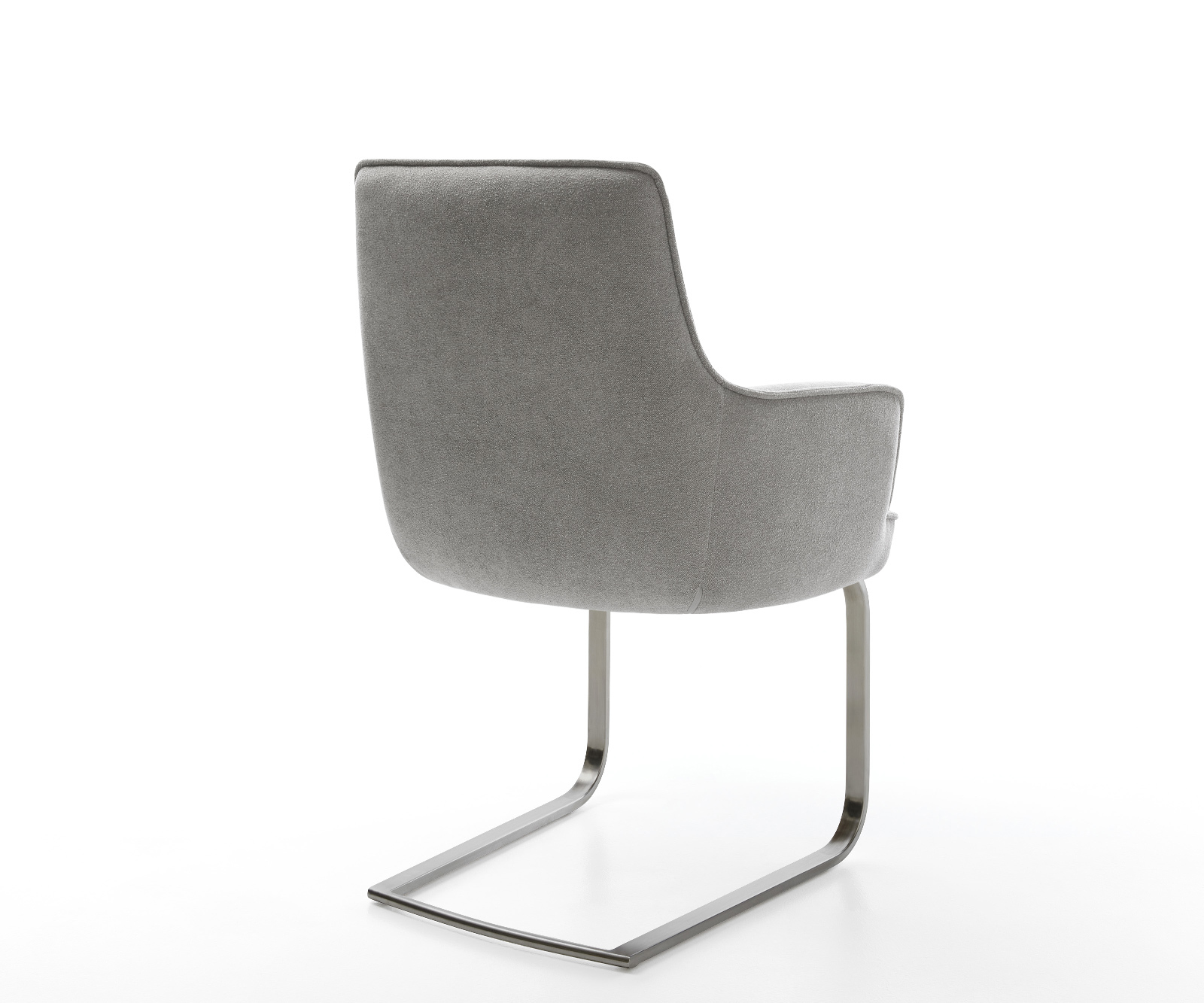 Étkezőszék Heira-Flex kárpitozott karfás strukturált szövet puha szürke konzolos lapos antracit zsákrugós - Image 5