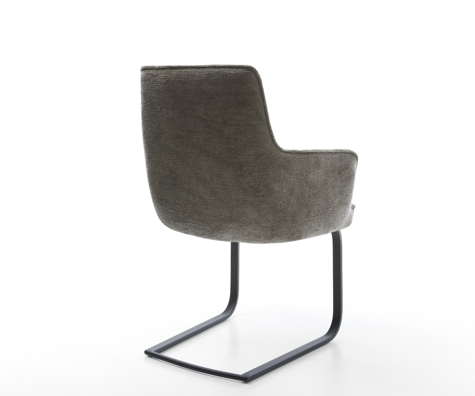 Étkezőszék Heira-Flex karfás bouclé puha sötét bézs lapos fekete zsákrugós étkezőszék - Image 5