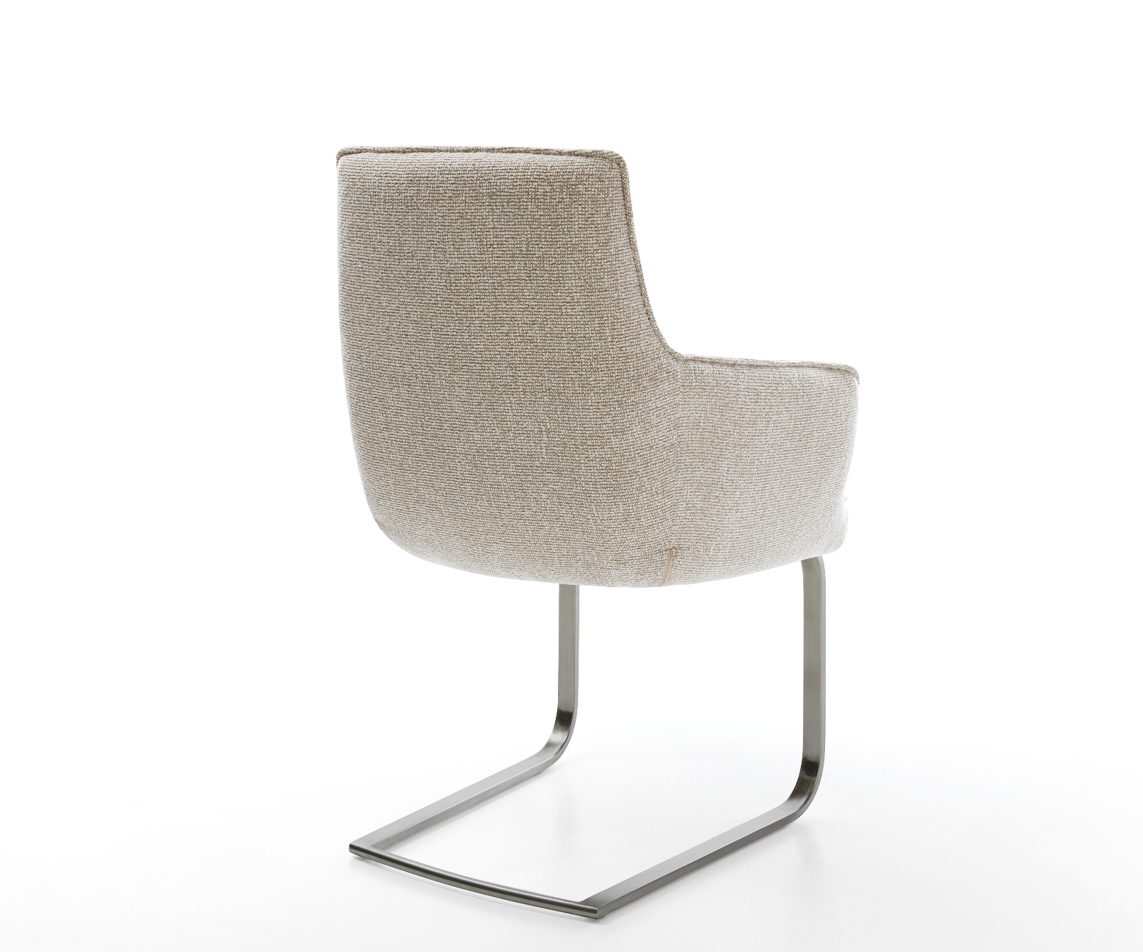 Étkezőszék Heira-Flex kárpitozott karfás szövettel puha bézs konzolos lapos antracit zsákrugós - Image 5