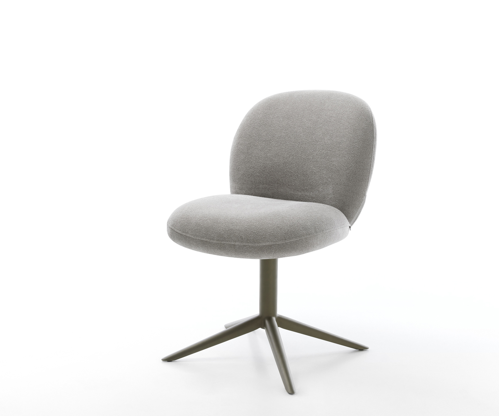 Étkezőszék Nube-Flex strukturált szövet puha szürke kereszt láb titán színű hatvan fokban forgatható billenő zsákrugó