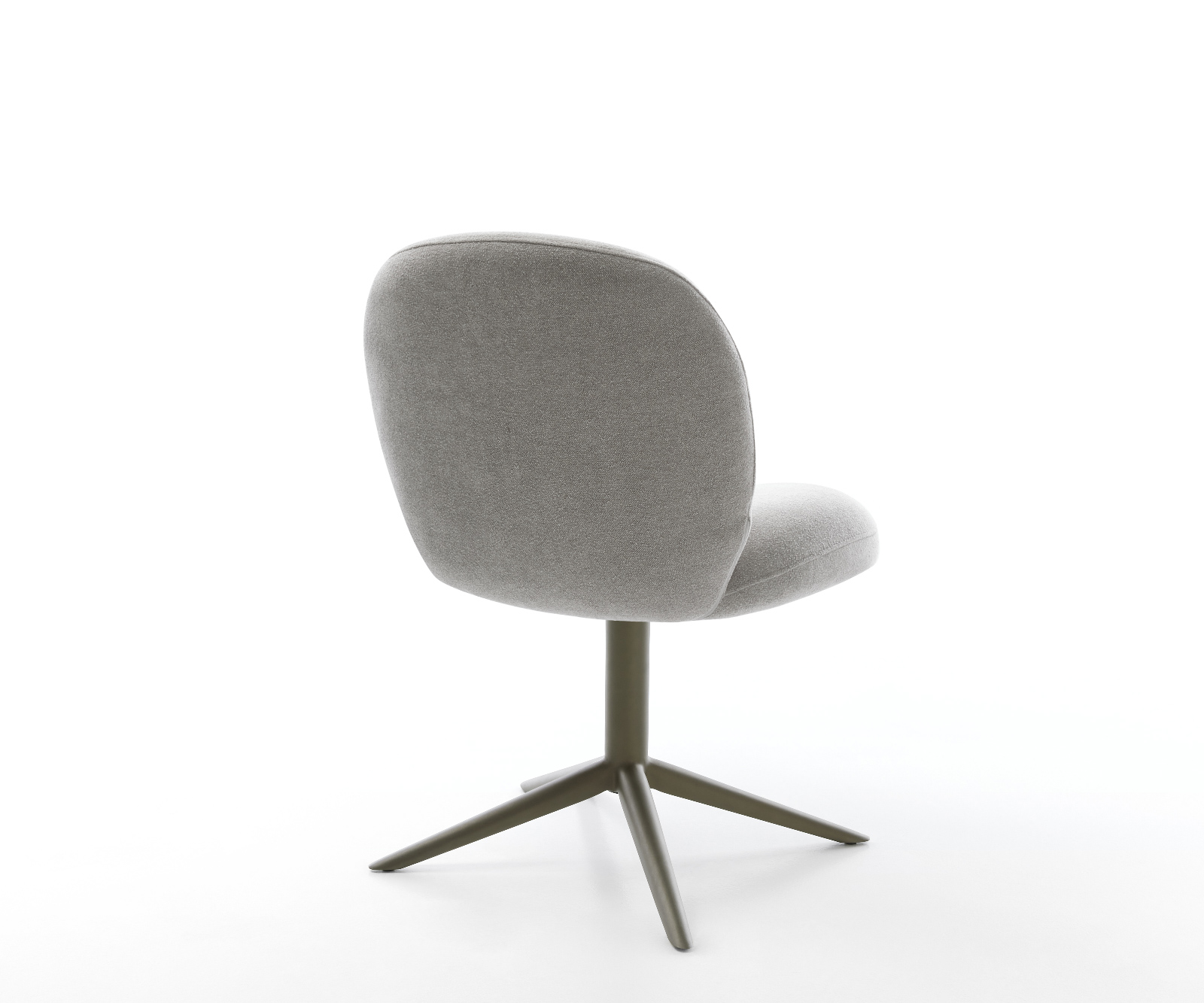 Étkezőszék Nube-Flex strukturált szövet puha szürke kereszt láb titán színű hatvan fokban forgatható billenő zsákrugó - Image 5