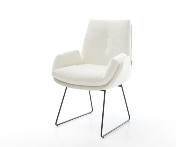 Étkezőszék Clea-Flex bouclé puha bézs vékony láb fekete