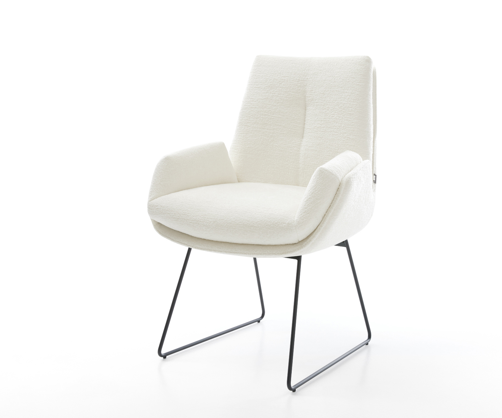 Étkezőszék Clea-Flex bouclé puha bézs vékony láb fekete