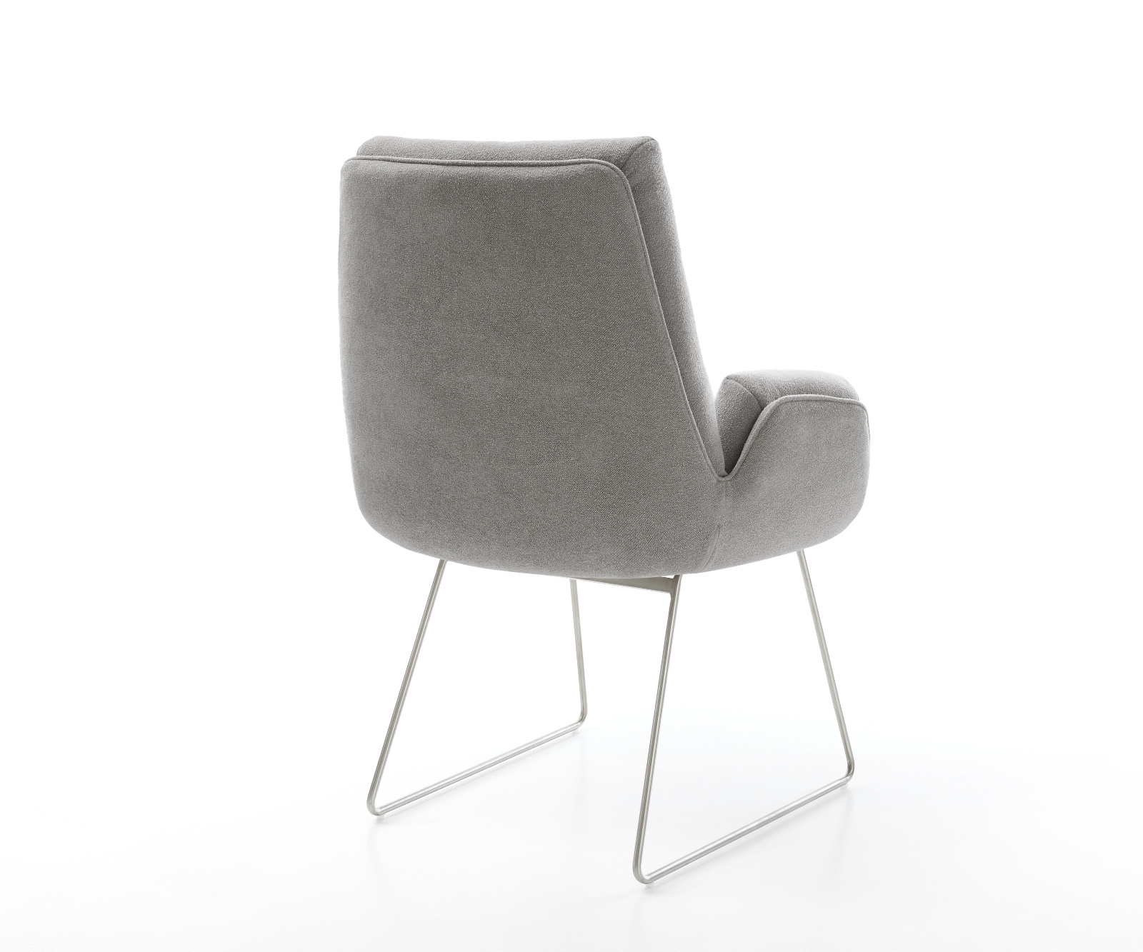 Étkezőszék Clea-Flex strukturált szövet puha szürke vékony fém láb - Image 5