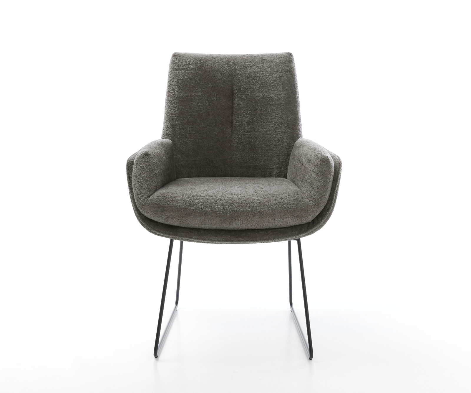 Étkezőszék Clea-Flex bouclé puha sötét bézs vékony láb fekete - Image 2