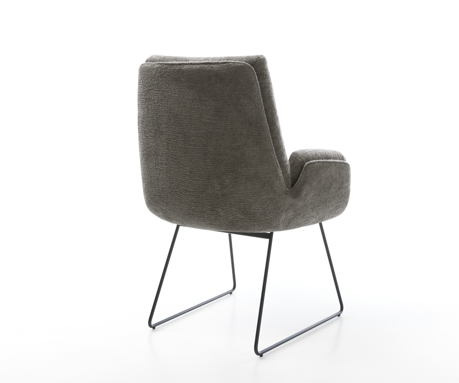 Étkezőszék Clea-Flex bouclé puha sötét bézs vékony láb fekete - Image 5