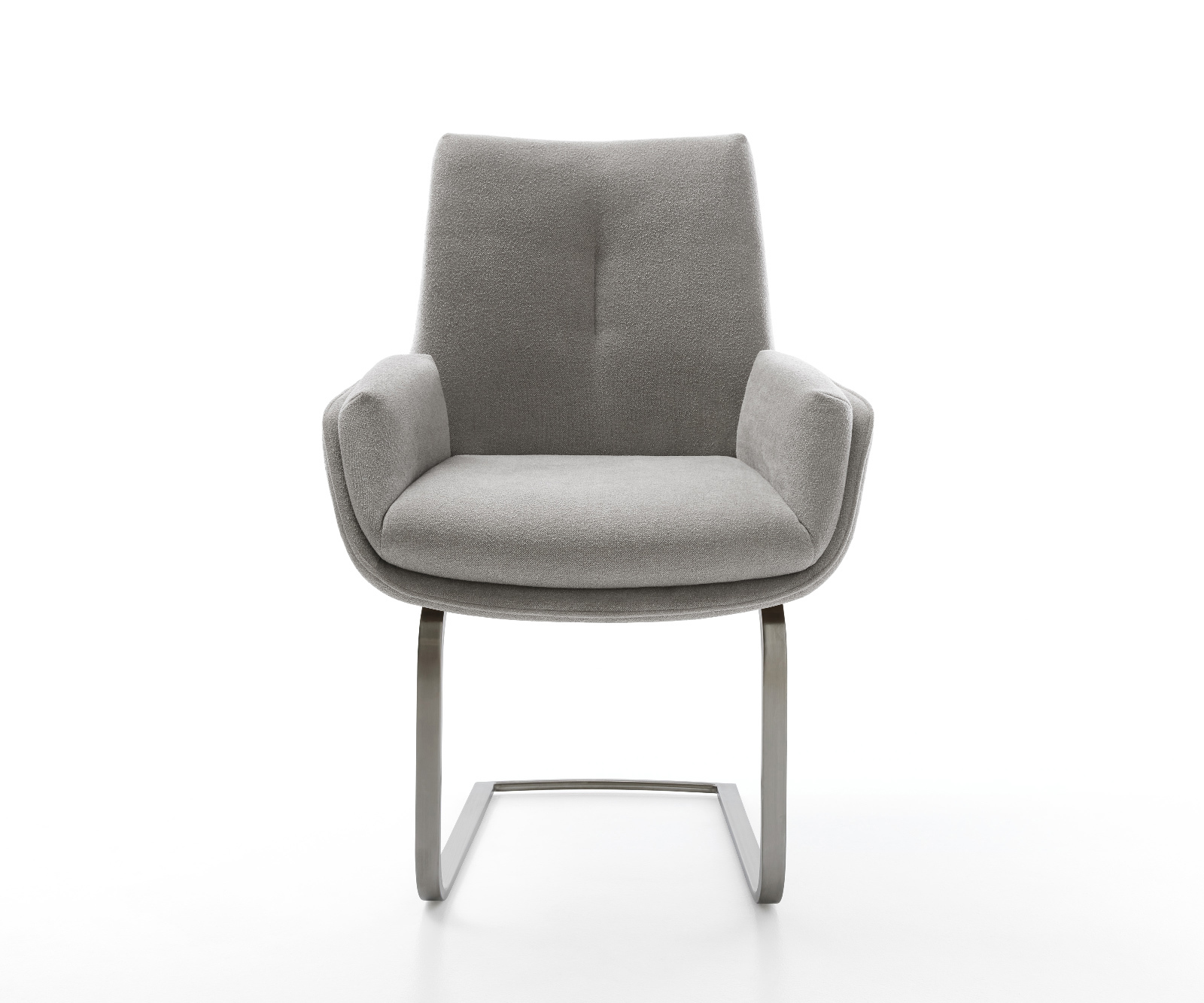 Étkezőszék Clea-Flex strukturált szövet puha szürke konzolos lapos antracit - Image 2