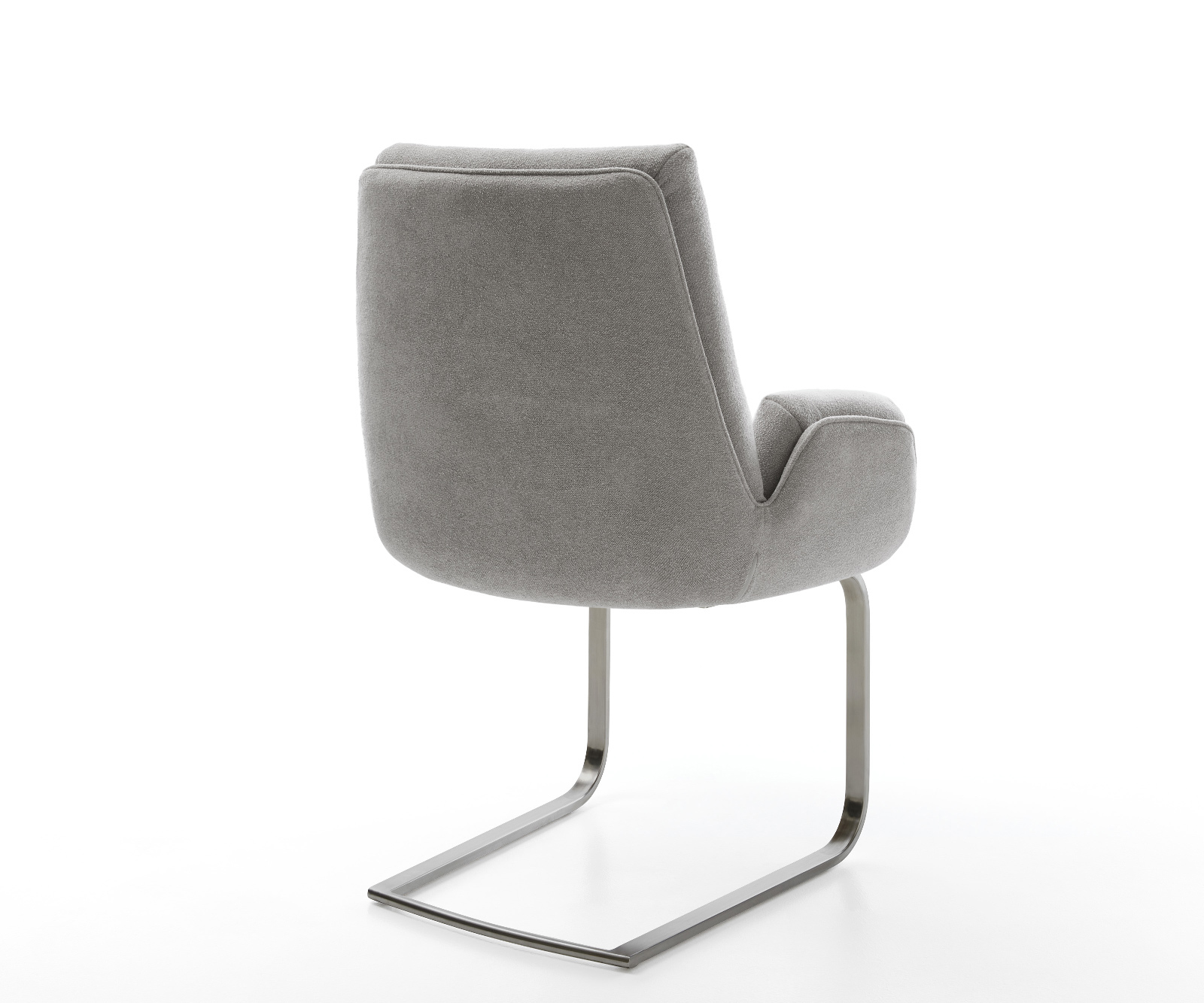 Étkezőszék Clea-Flex strukturált szövet puha szürke konzolos lapos antracit - Image 5