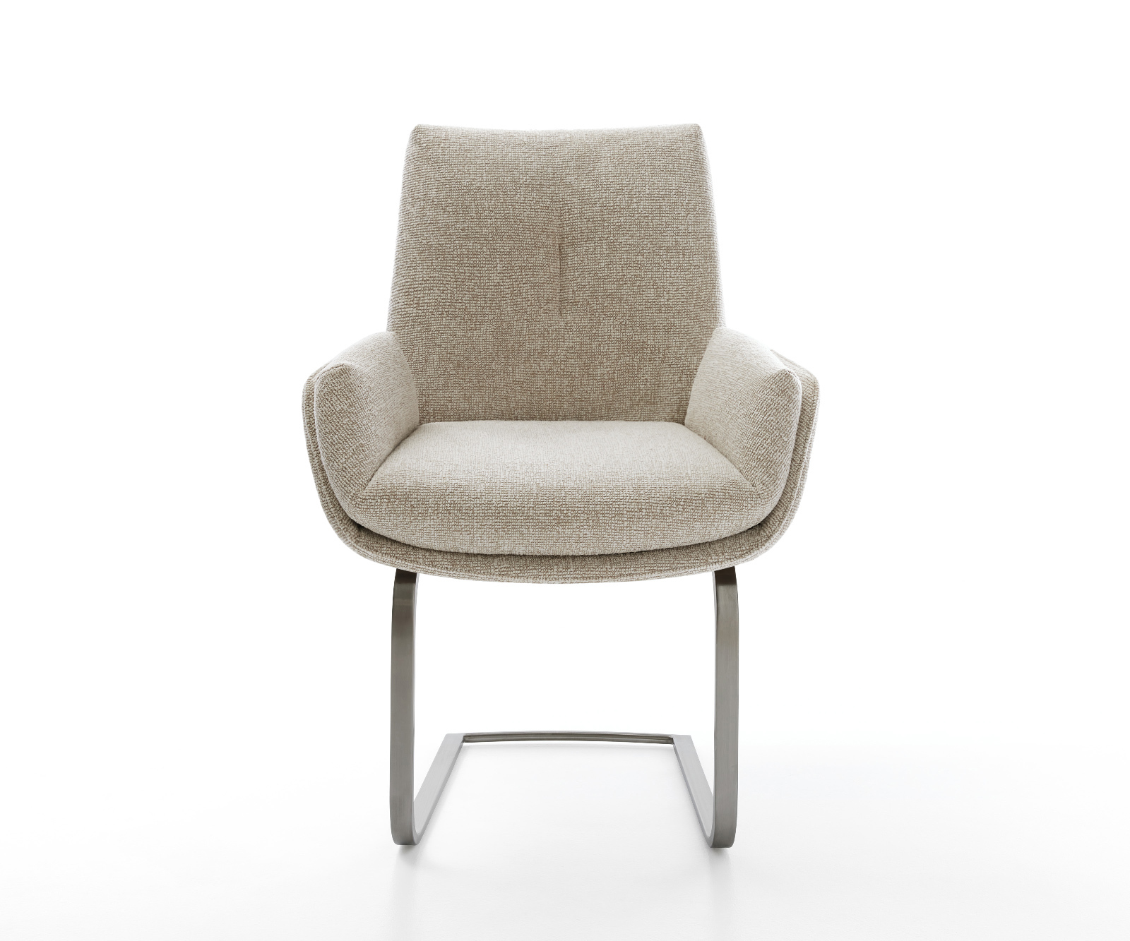 Étkezőszék Clea-Flex szövött szövet puha bézs konzolos lapos antracit - Image 2