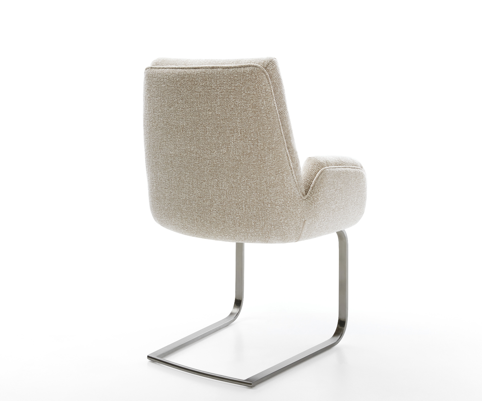 Étkezőszék Clea-Flex szövött szövet puha bézs konzolos lapos antracit - Image 5