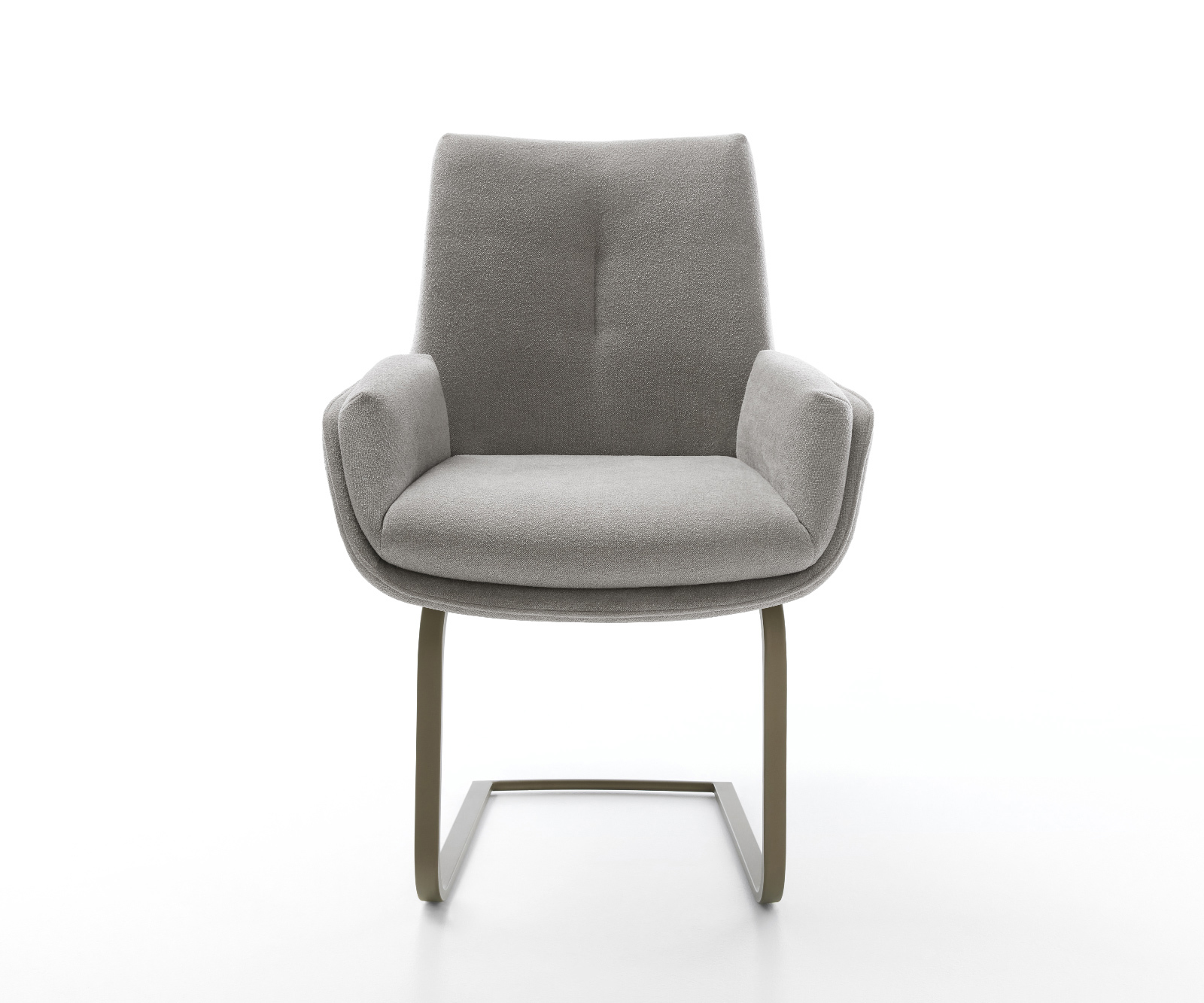 Étkezőszék Clea-Flex strukturált szövet puha szürke konzolos lapos láb titán színű - Image 2