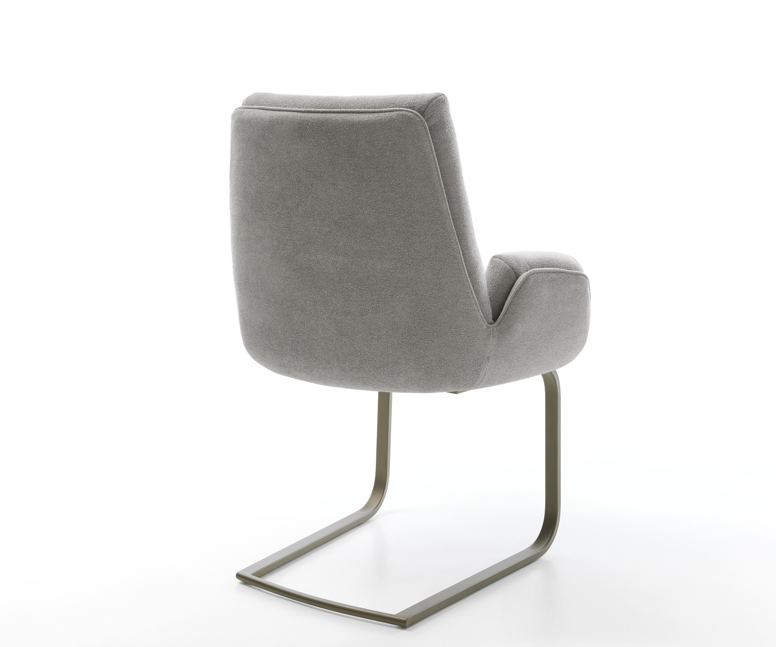 Étkezőszék Clea-Flex strukturált szövet puha szürke konzolos lapos láb titán színű - Image 5