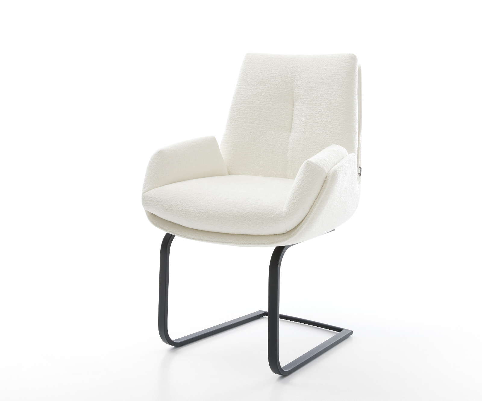 Étkezőszék Clea-Flex bouclé puha bézs étkezőszék lapos fekete