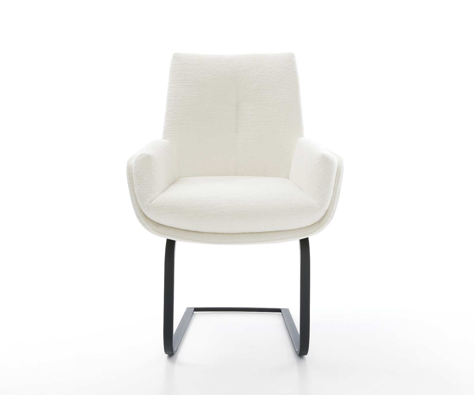 Étkezőszék Clea-Flex bouclé puha bézs étkezőszék lapos fekete - Image 2