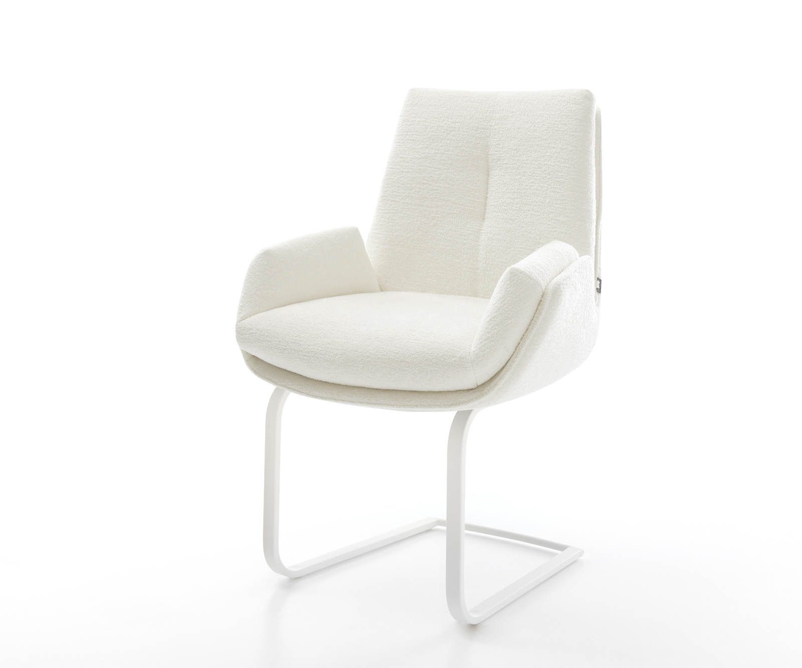 Étkezőszék Clea-Flex bouclé puha bézs étkezőszék lapos fehér