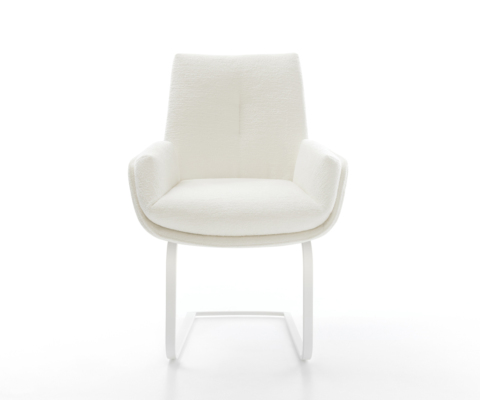 Étkezőszék Clea-Flex bouclé puha bézs étkezőszék lapos fehér - Image 2