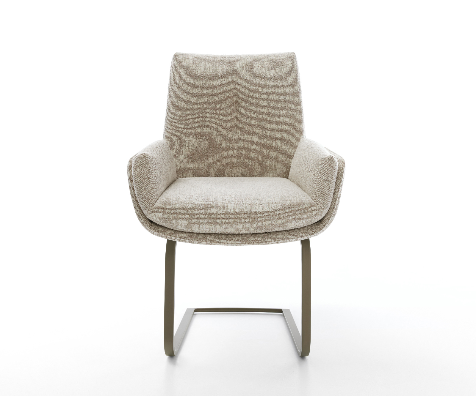 Étkezőszék Clea-Flex szövött szövet puha bézs konzolos lapos láb titán színű - Image 2