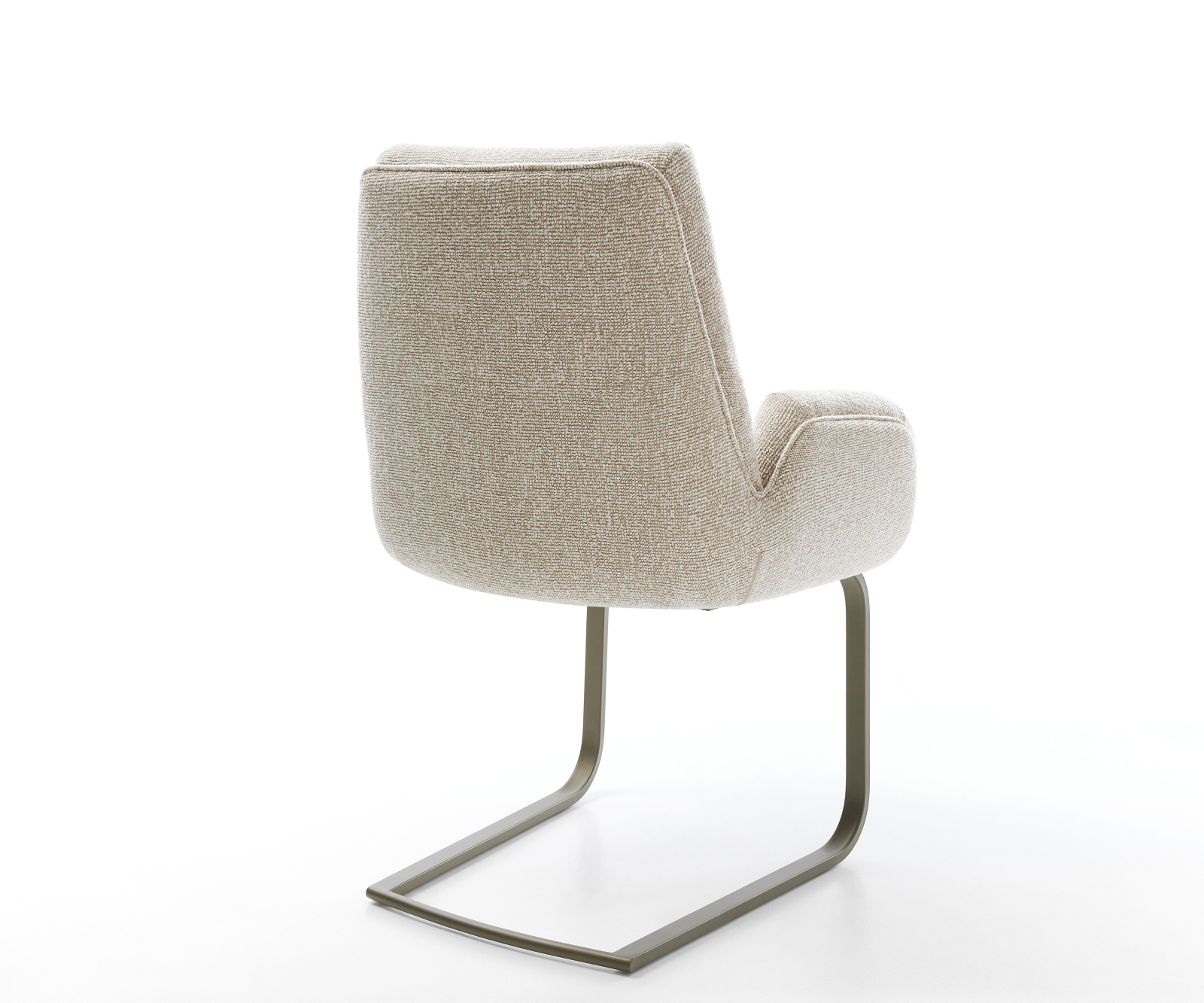 Étkezőszék Clea-Flex szövött szövet puha bézs konzolos lapos láb titán színű - Image 5