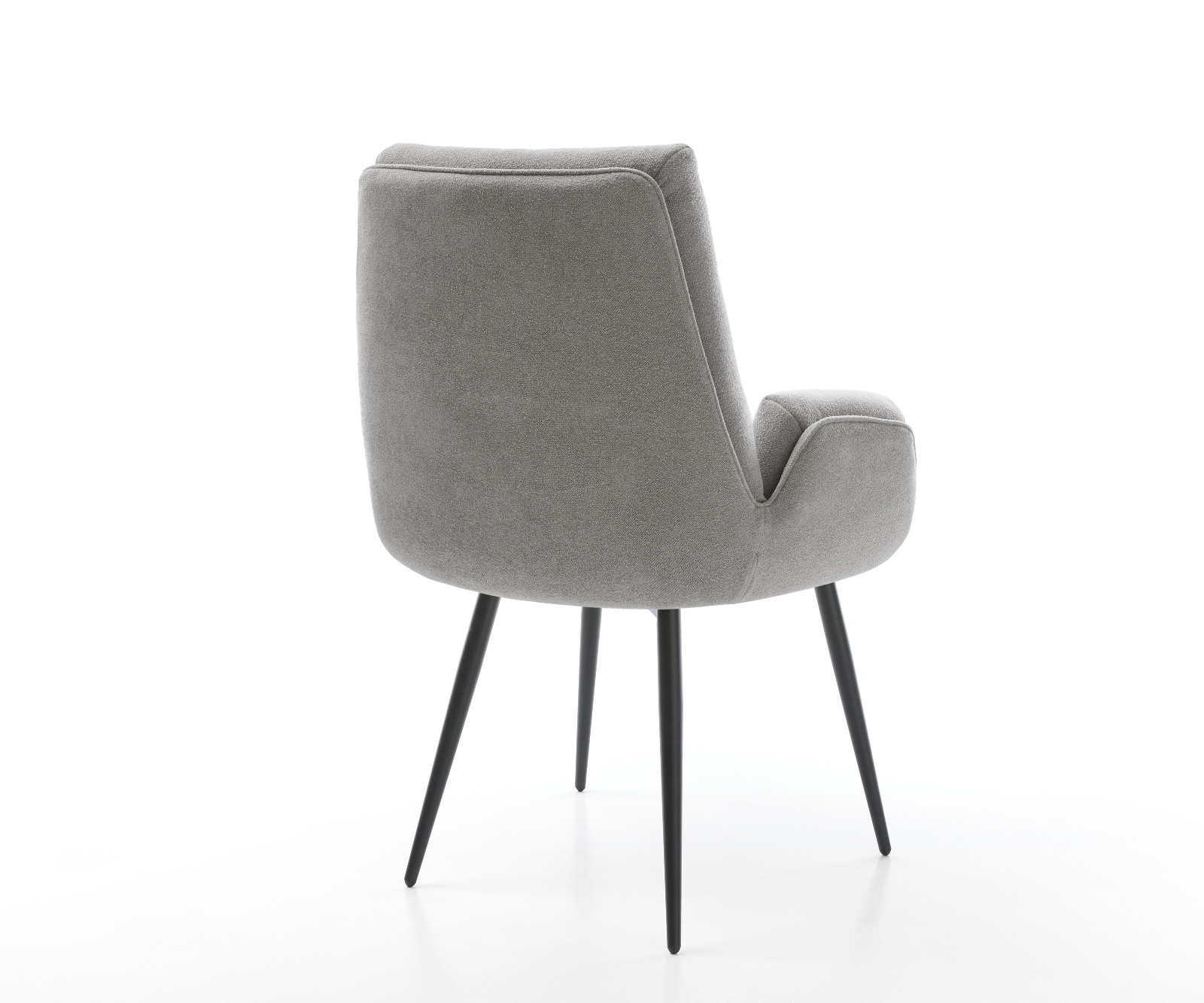 Étkezőszék Clea-Flex strukturált szövet puha szürke 4 láb kúpos fekete - Image 5