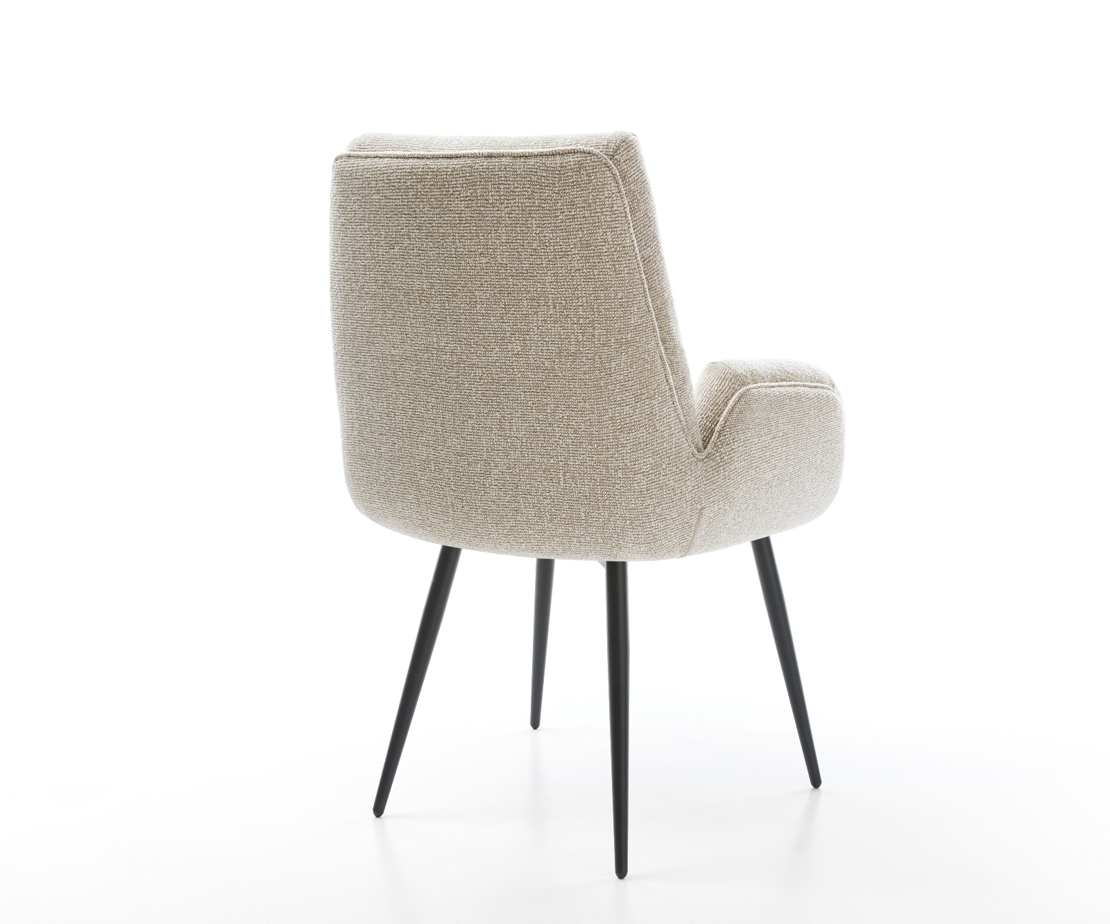 Étkezőszék Clea-Flex szövött szövet puha bézs 4 láb kúpos fekete - Image 5