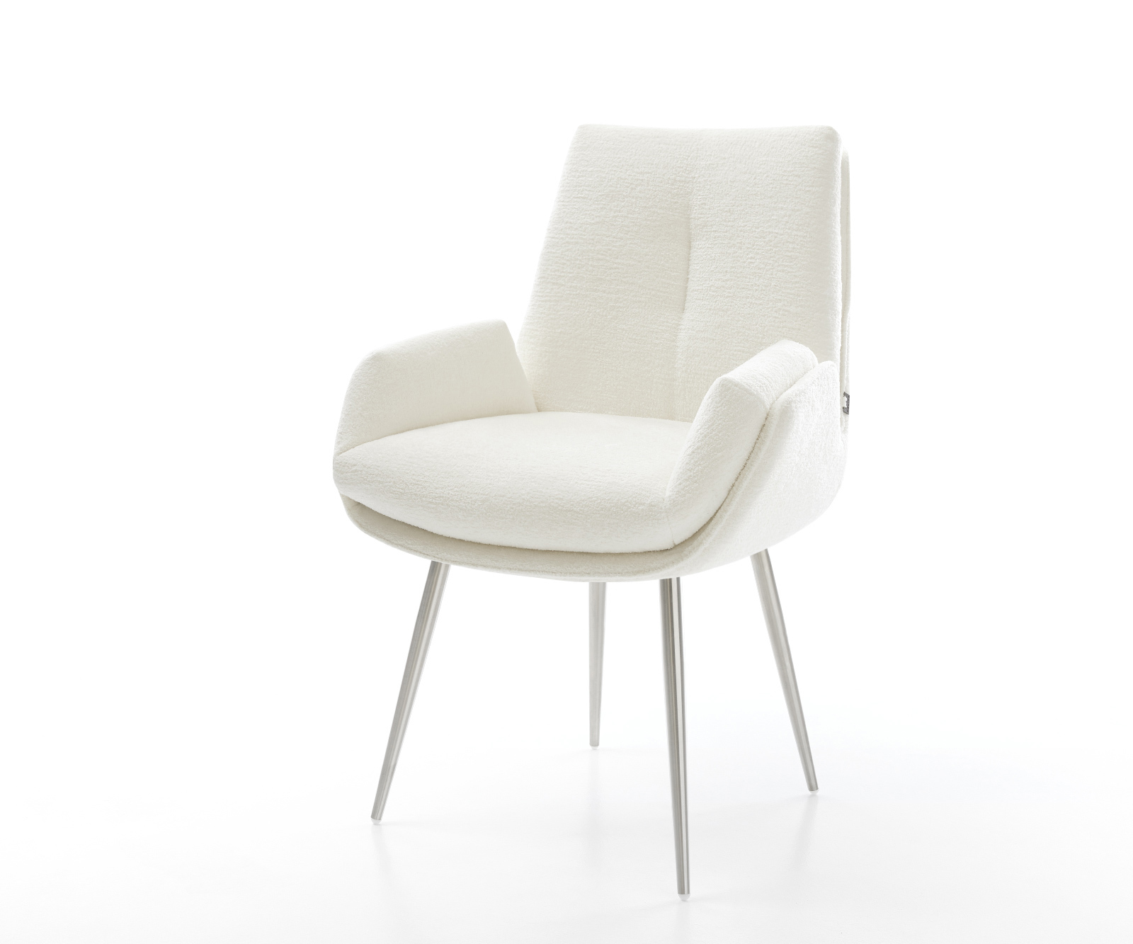 Étkezőszék Clea-Flex bouclé puha bézs 4 láb kúpos rozsdamentes acél