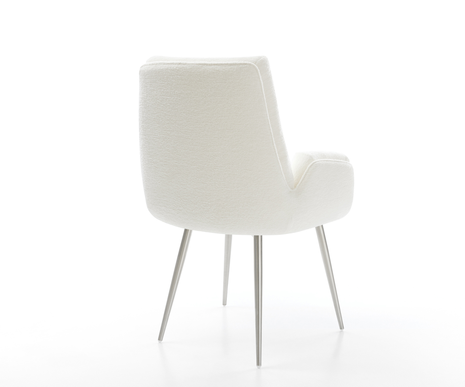 Étkezőszék Clea-Flex bouclé puha bézs 4 láb kúpos rozsdamentes acél - Image 5