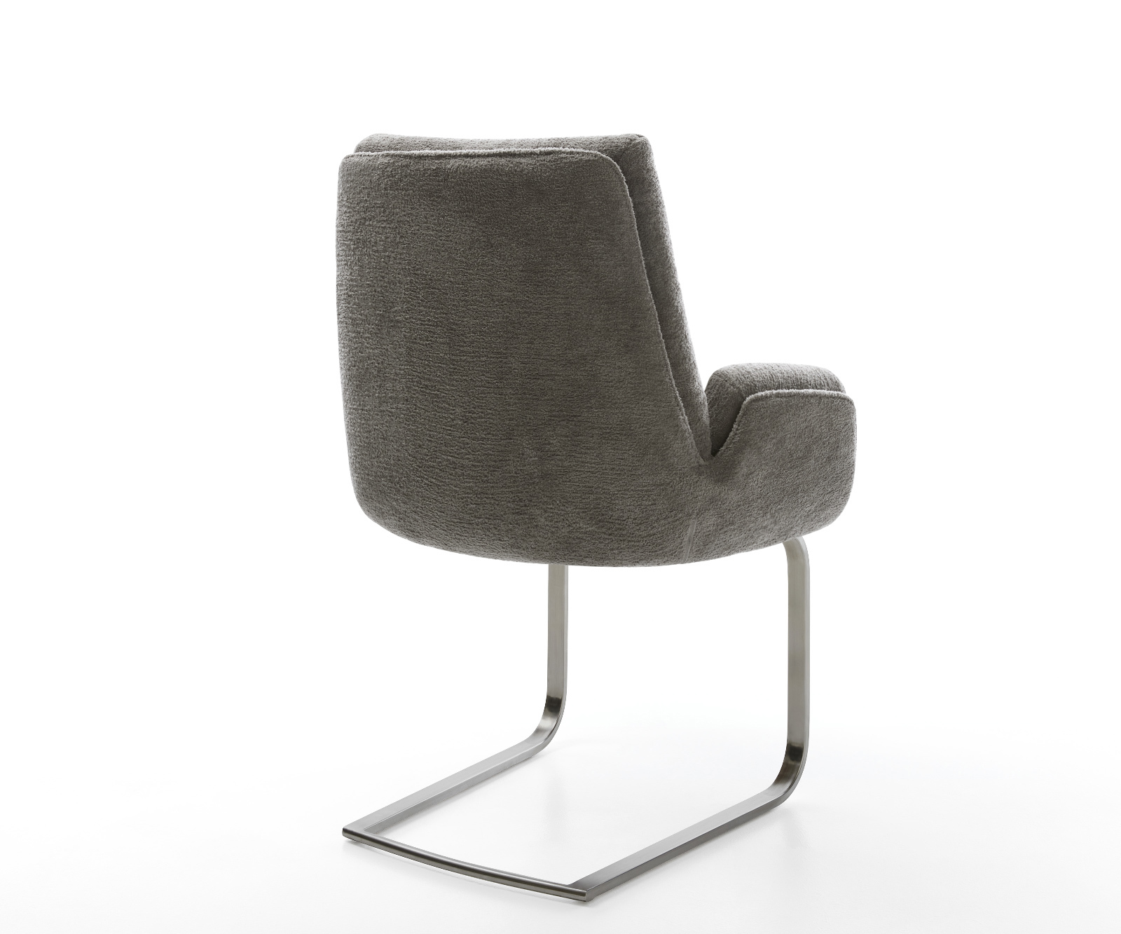 Étkezőszék Clea-Flex bouclé puha sötét bézs konzolos lapos antracit - Image 5