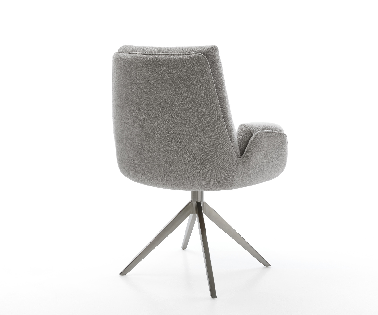 Étkezőszék Clea-Flex strukturált szövet puha szürke kereszt láb széles grafit 360° forgatható billenő funkció - Image 5