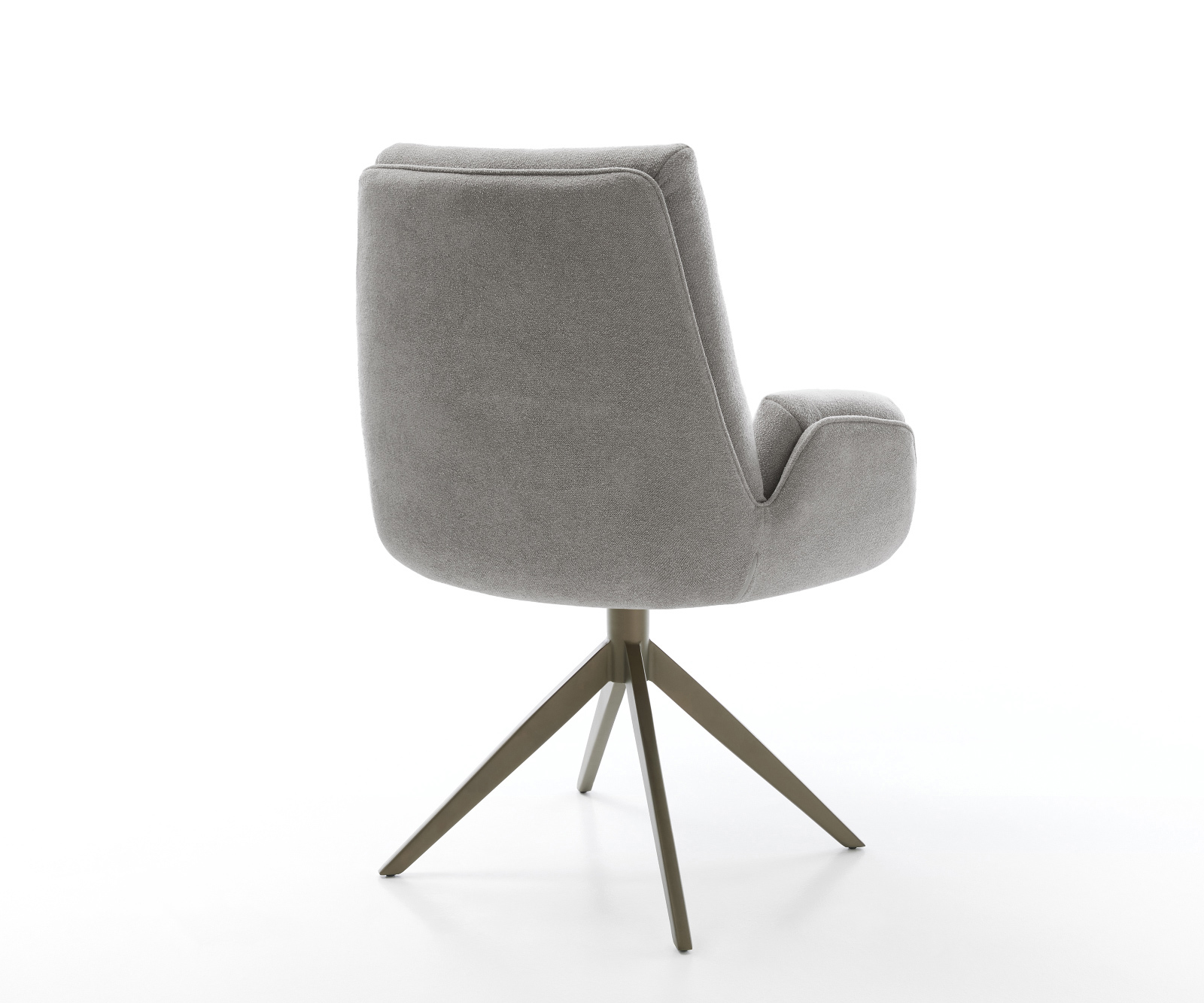 Étkezőszék Clea-Flex strukturált szövet puha szürke kereszt láb széles titán színű 360°-ban forgatható billenő funkcióval - Image 5