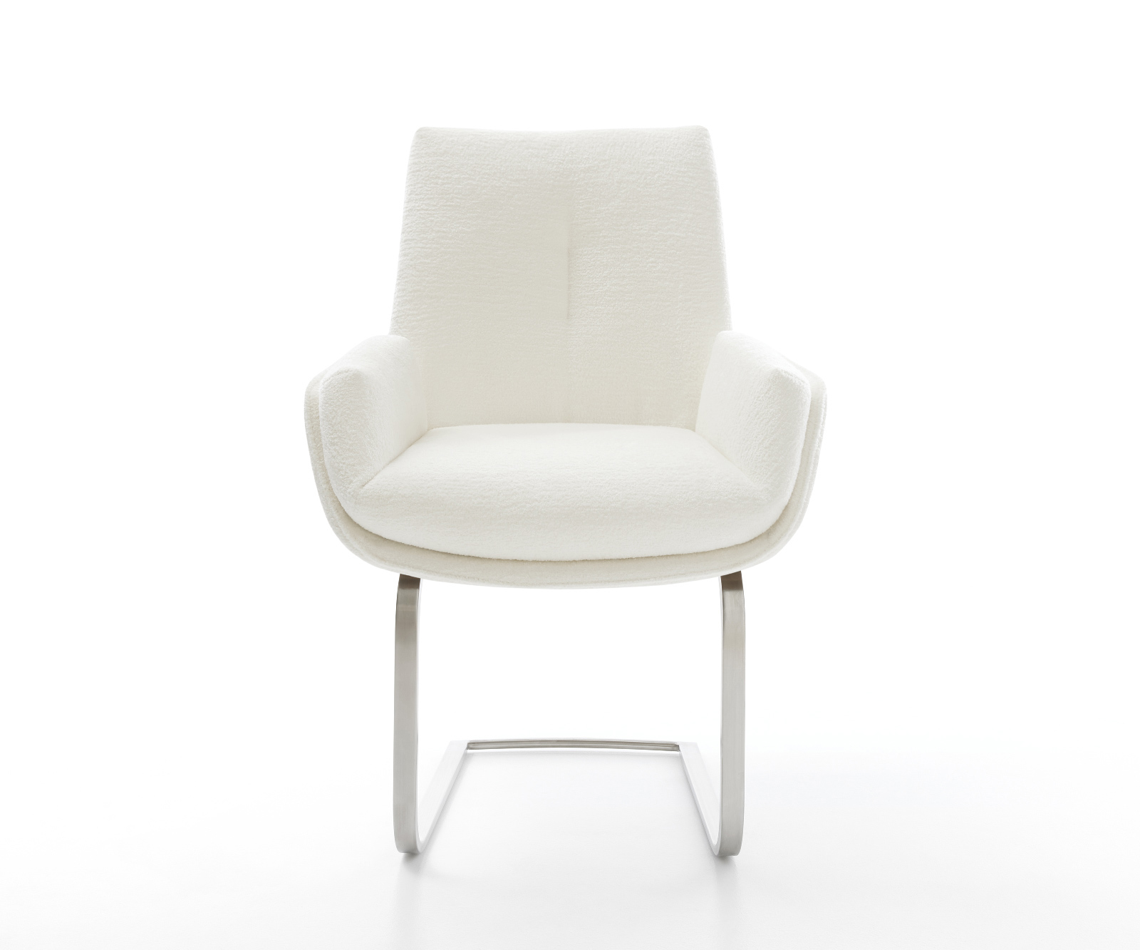 Étkezőszék Clea-Flex bouclé puha bézs étkezőszék lapos rozsdamentes acél - Image 2