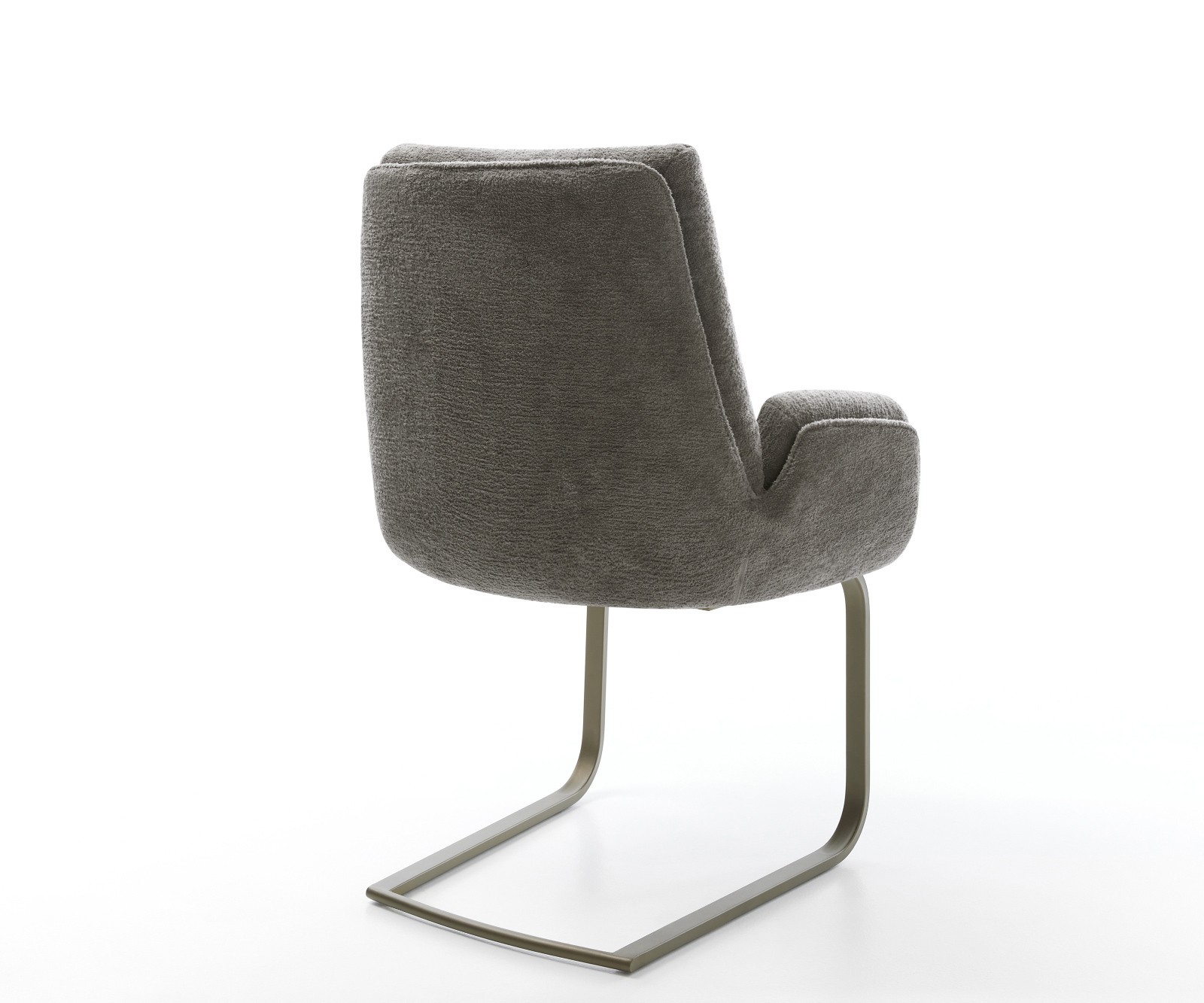 Étkezőszék Clea-Flex bouclé puha sötét bézs konzolos lapos láb titán színű - Image 5