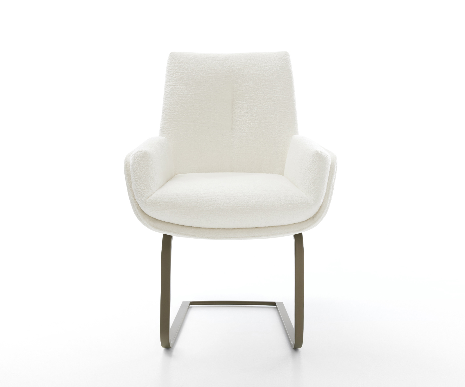 Étkezőszék Clea-Flex bouclé puha bézs konzolos lapos láb titán színű - Image 2