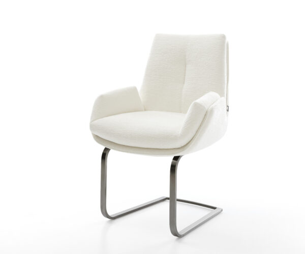 Étkezőszék Clea-Flex bouclé puha bézs konzolos lapos antracit