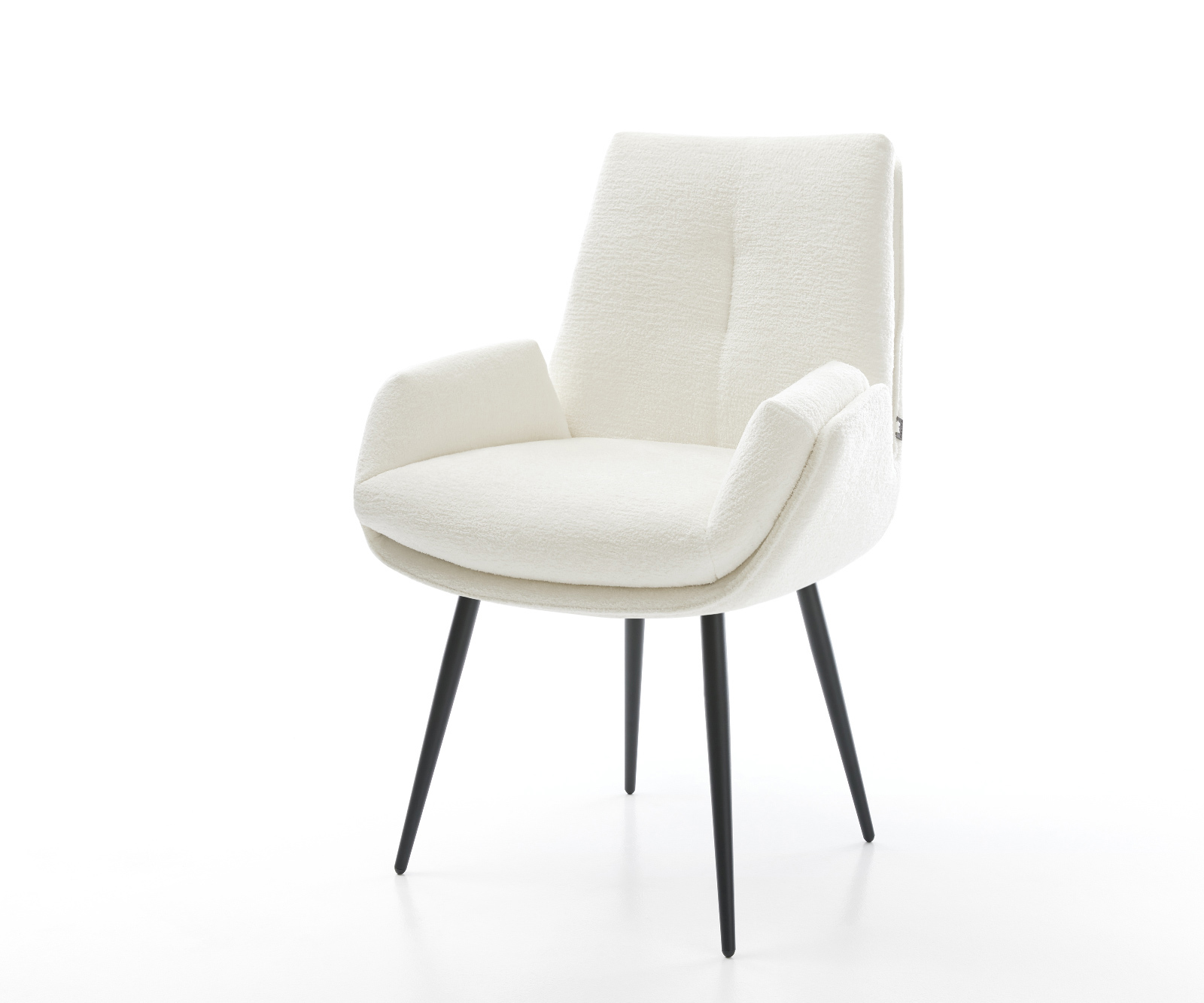 Étkezőszék Clea-Flex bouclé puha bézs 4 láb kúpos fekete