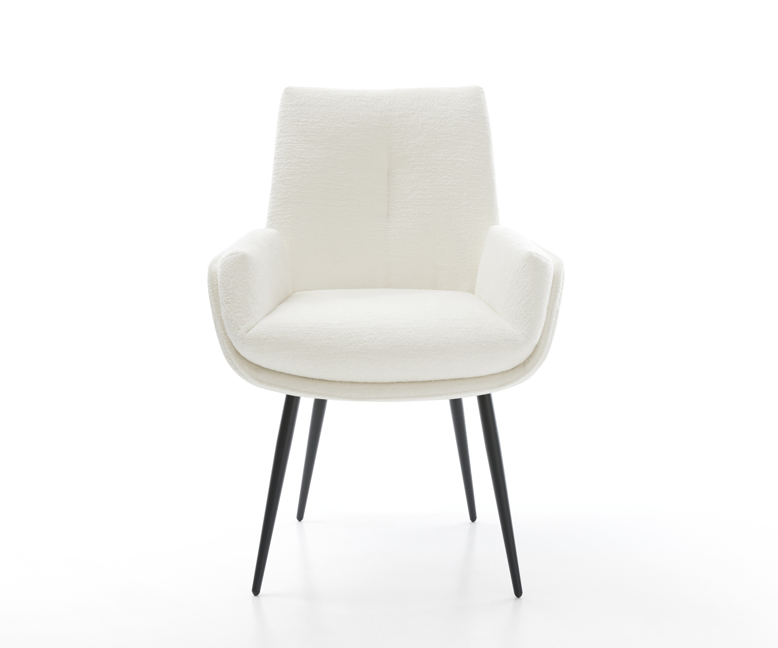 Étkezőszék Clea-Flex bouclé puha bézs 4 láb kúpos fekete - Image 2