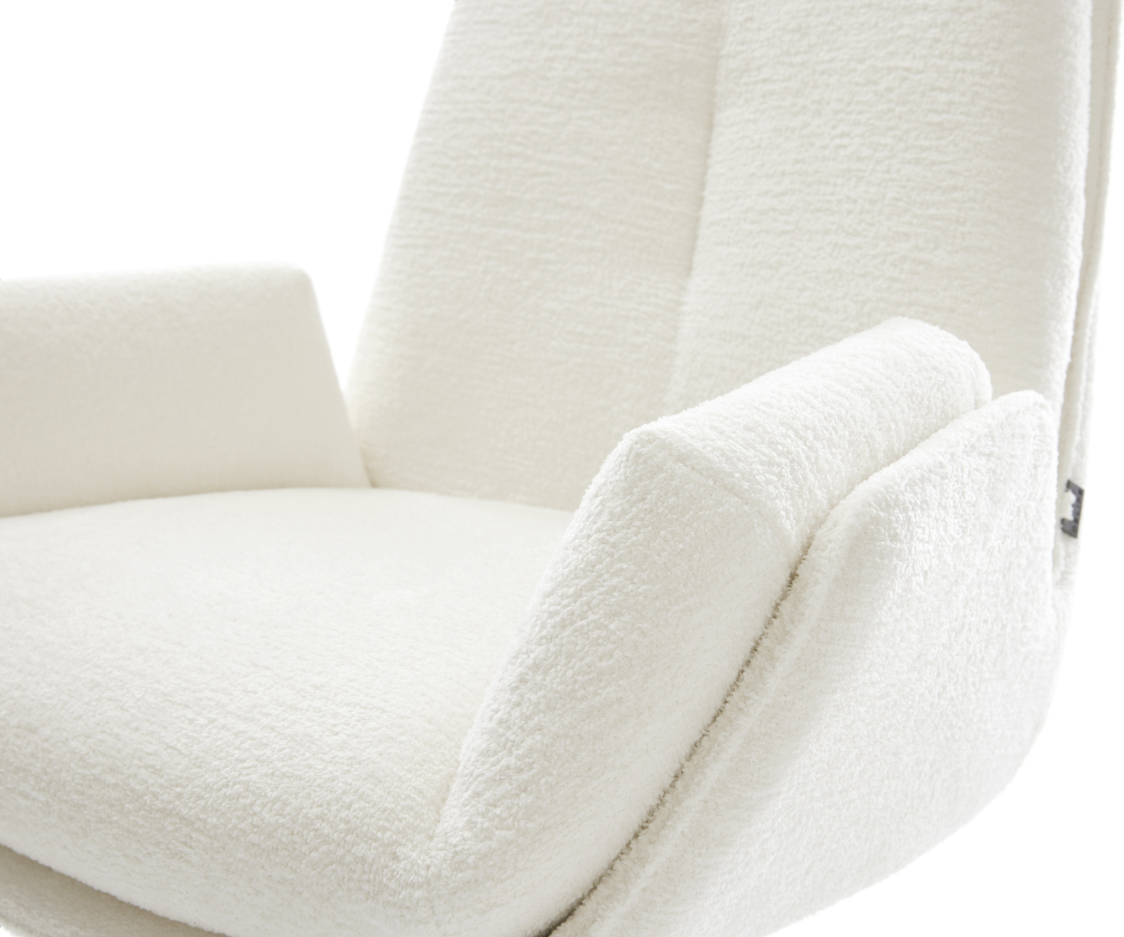 Étkezőszék Clea-Flex bouclé puha bézs fa láb szögletes természetes 180° forgatható - Image 4