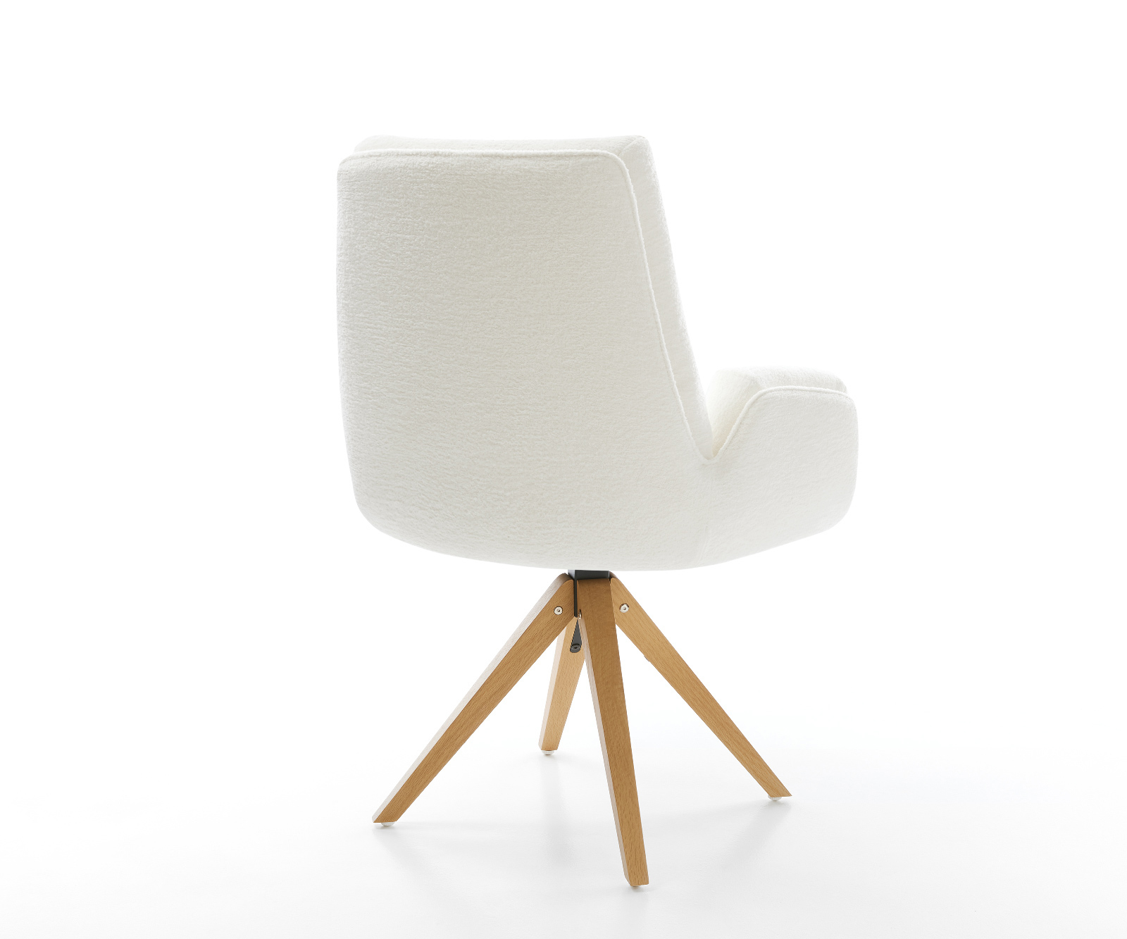 Étkezőszék Clea-Flex bouclé puha bézs fa láb szögletes természetes 180° forgatható - Image 5