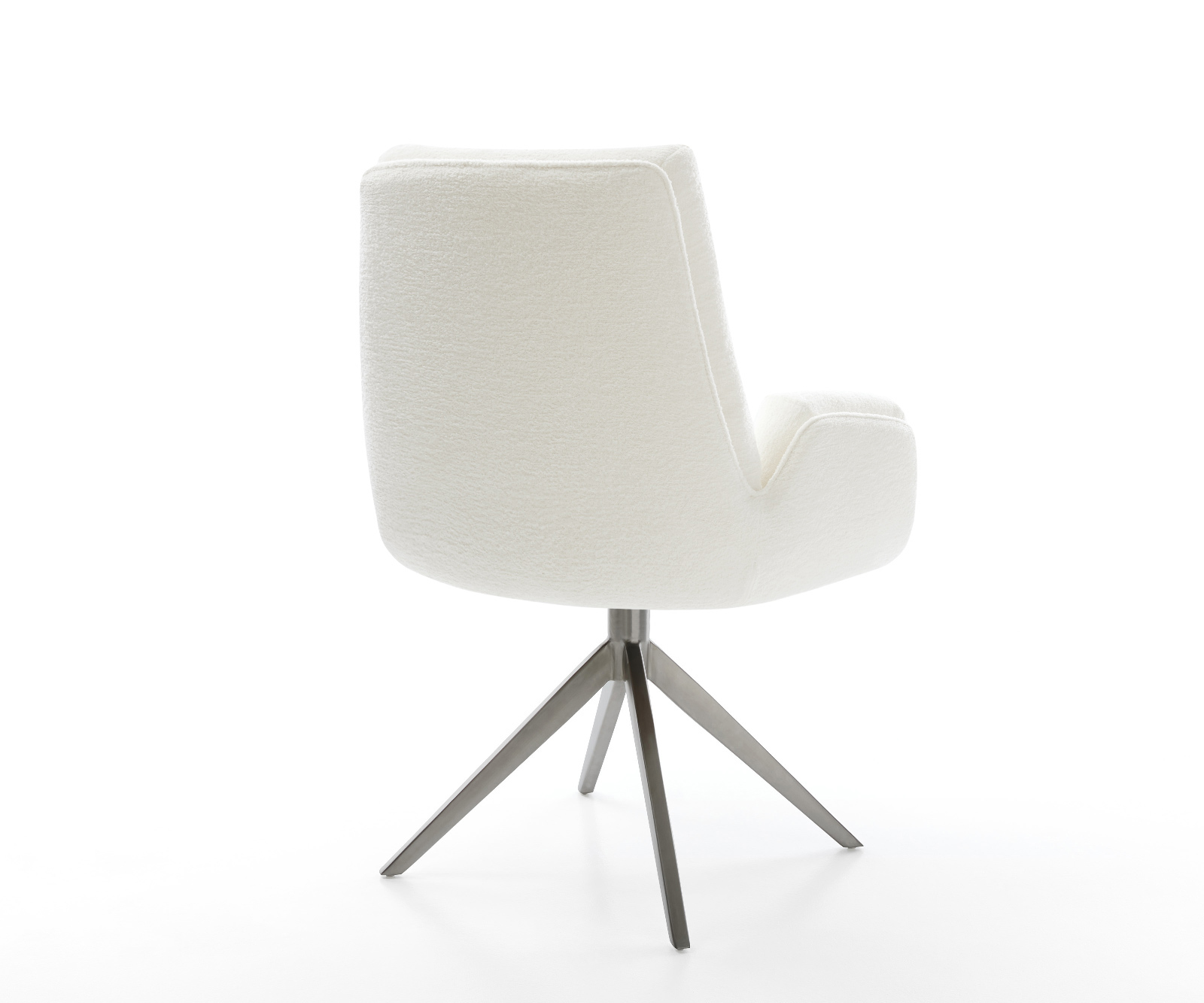 Étkezőszék Clea-Flex bouclé puha bézs kereszt láb széles grafit 360° forgatható billenő - Image 5