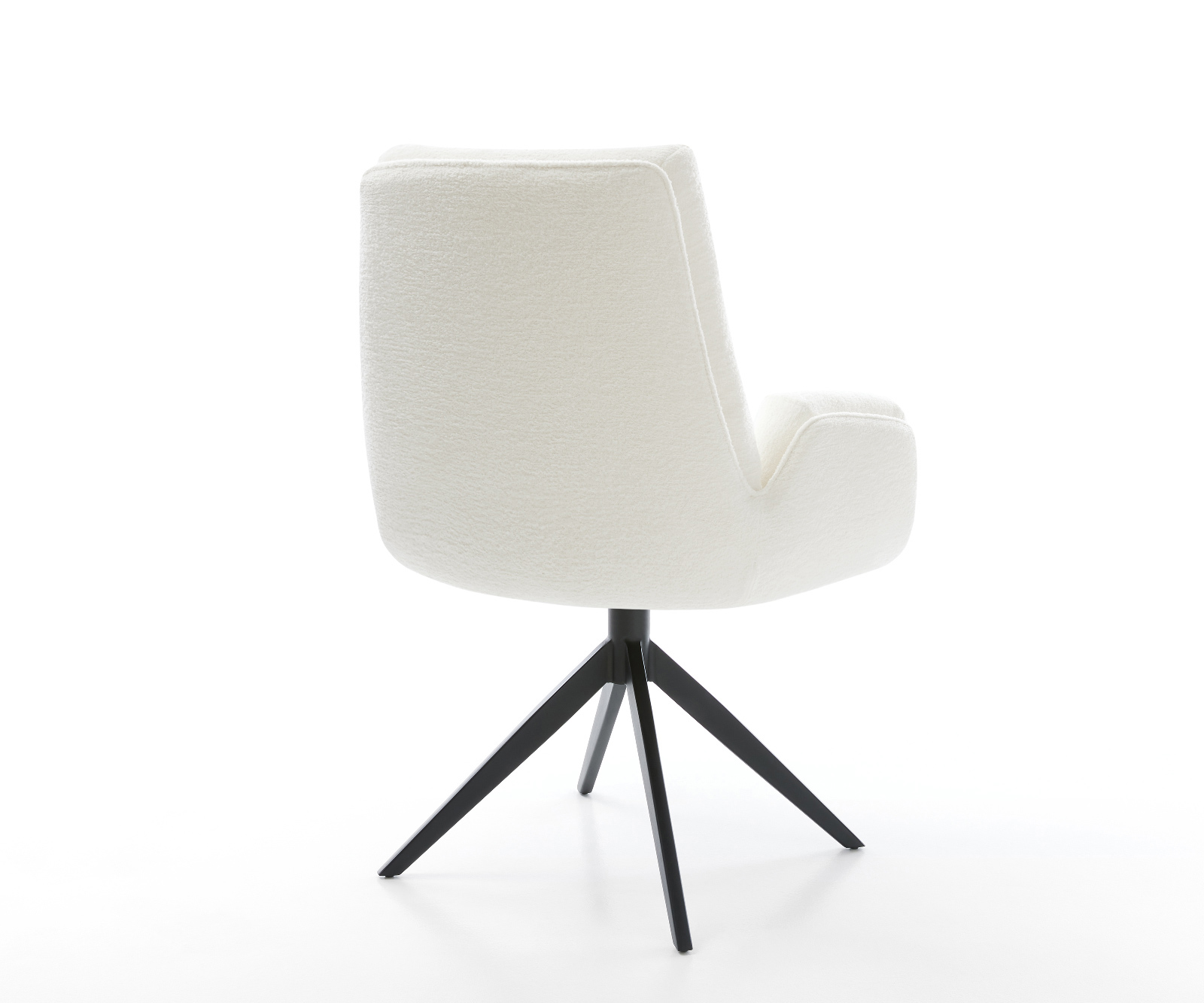 Étkezőszék Clea-Flex bouclé puha bézs kereszt láb széles fekete 360° forgatható billenő - Image 5