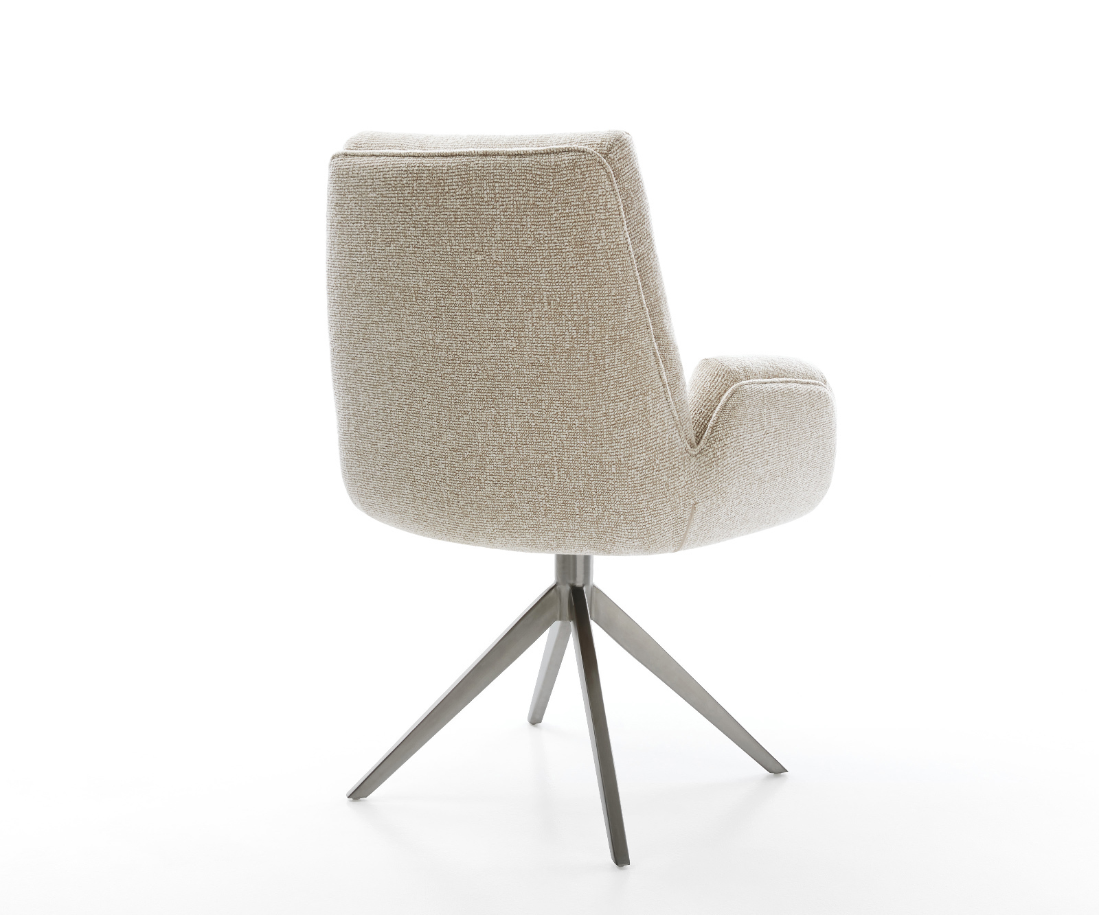 Étkezőszék Clea-Flex szövött szövet puha bézs kereszt láb széles grafit 360° forgatható billenő funkció - Image 5