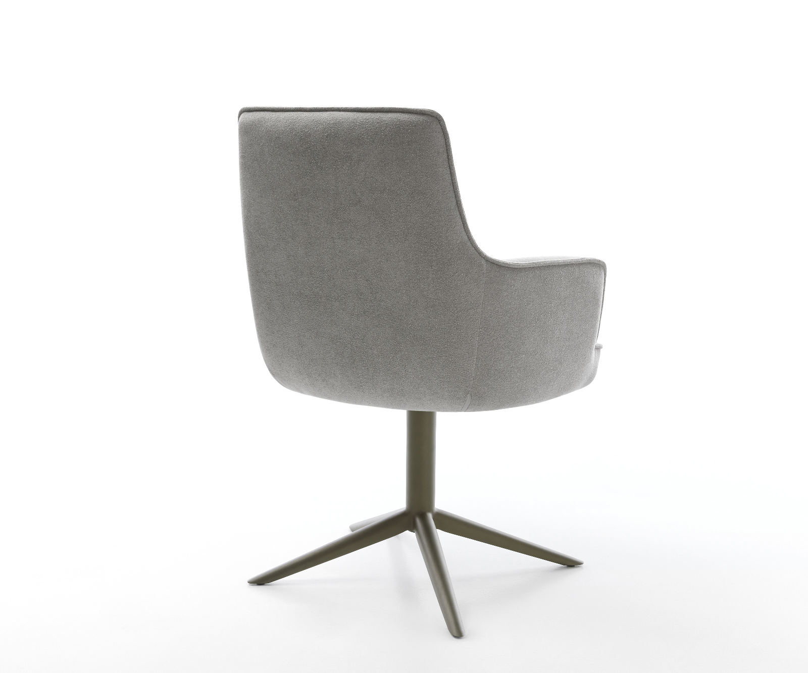 Étkezőszék Heira-Flex karfás strukturált szövet puha szürke kereszt láb titán színű hatvan fokban forgatható billenő zsákrugós - Image 5