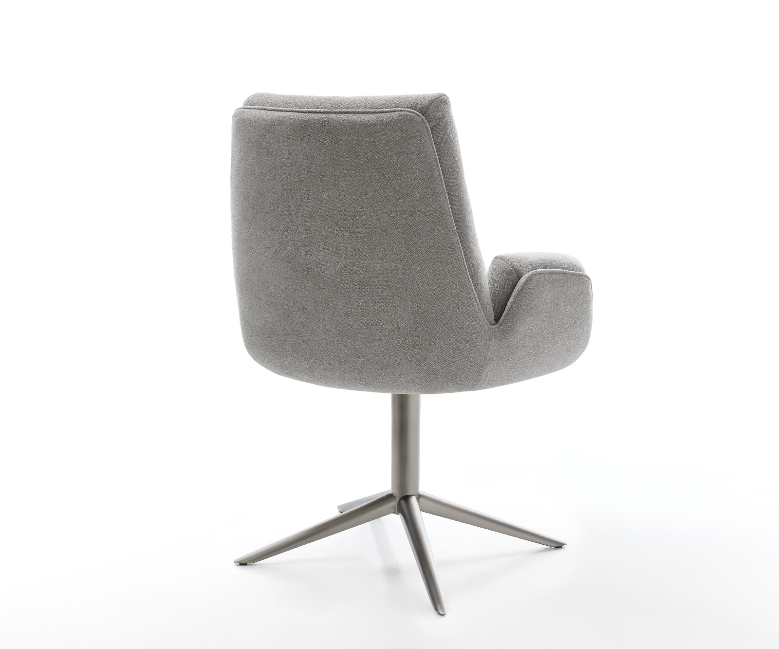 Étkezőszék Clea-Flex strukturált szövet puha szürke kereszt láb grafit 360° forgatható billenő - Image 5