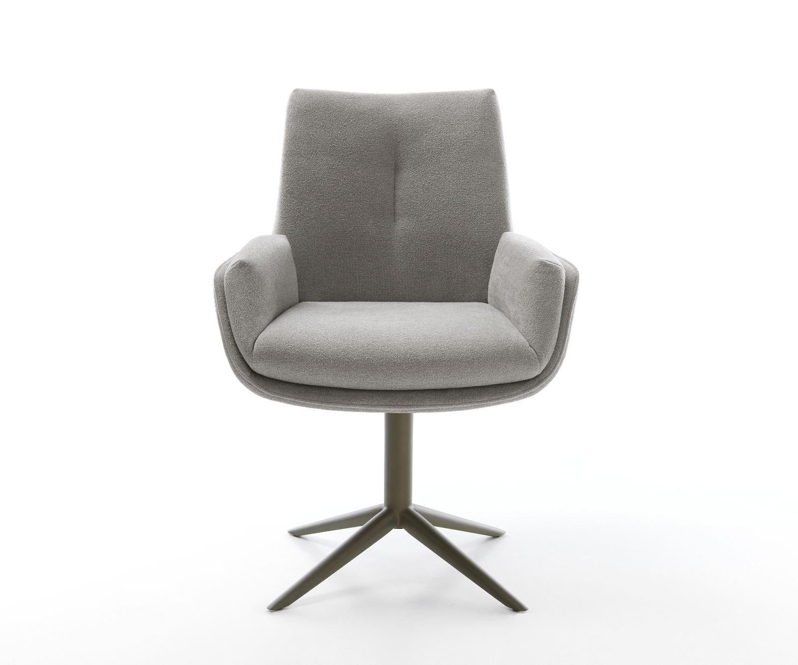 Étkezőszék Clea-Flex strukturált szövet puha szürke kereszt láb titán színű hatvan fokban forgatható billenő funkció - Image 2